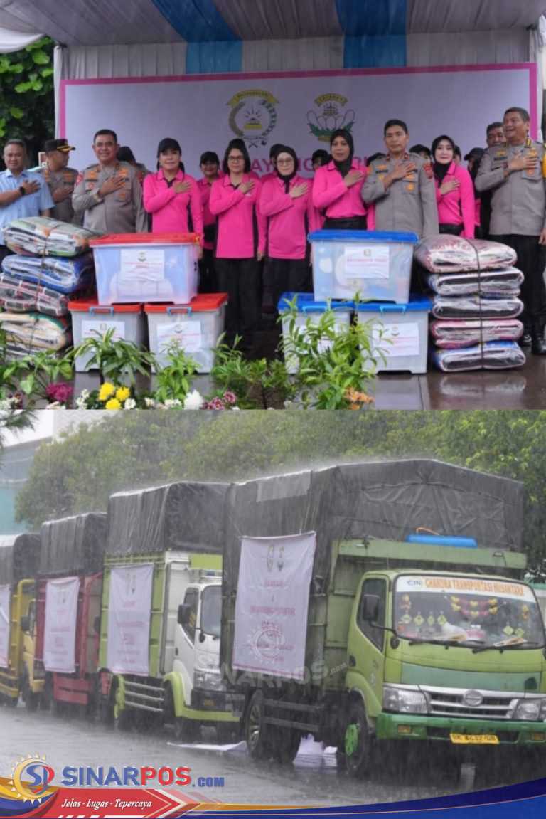 Polda Sumut dan Yayasan Kemala Bhayangkari Salurkan Bantuan Sembako ke Tapsel,Tapteng dan Sibolga