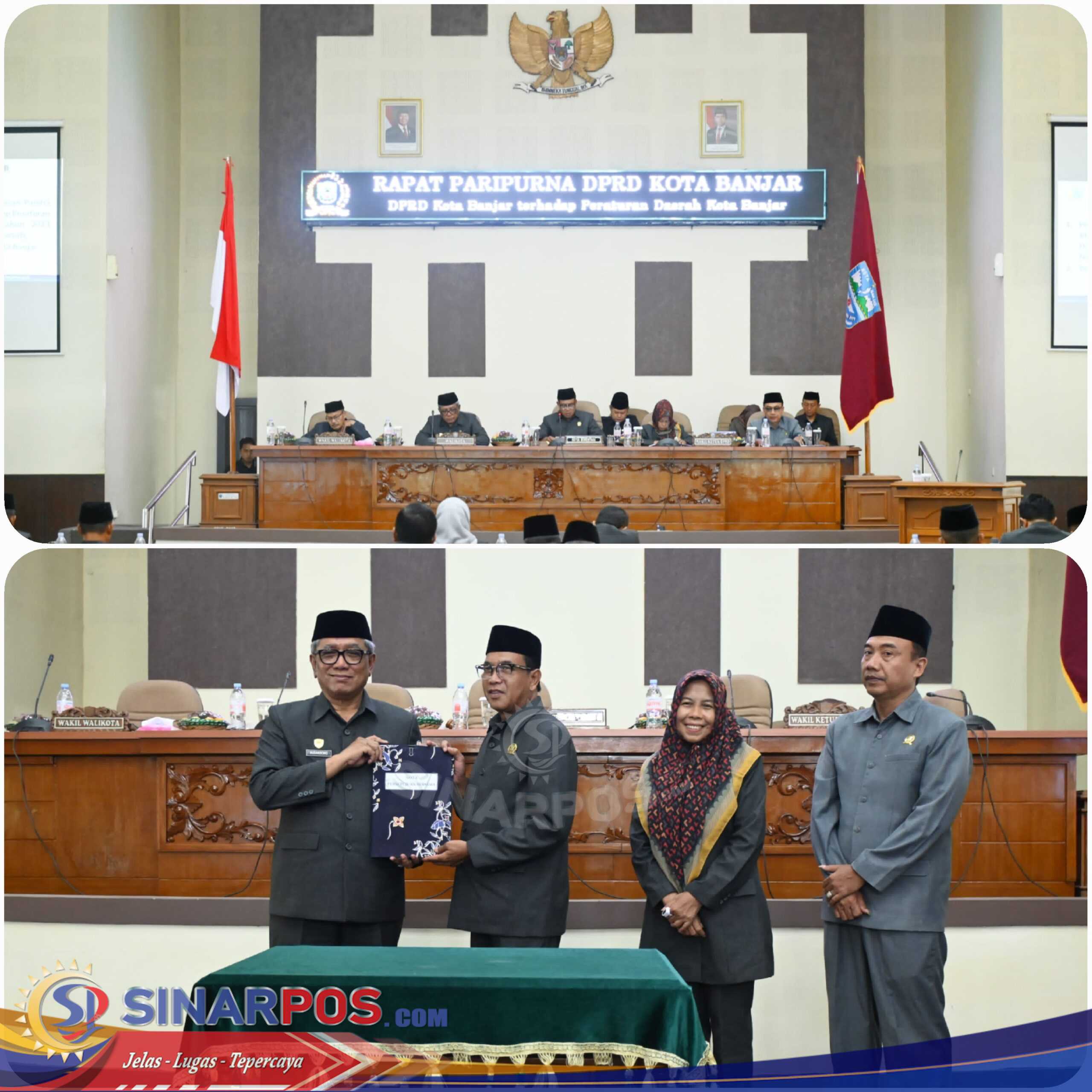 Wali Kota Banjar Sampaikan Pendapat Akhir pada Rapat Paripurna Penetapan Perubahan Perda Pajak dan Retribusi Daerah