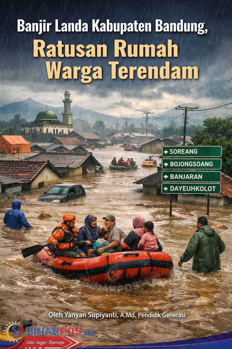 Banjir Landa Kabupaten Bandung, Ratusan Rumah Warga Terendam Banjir Landa Kabupaten Bandung, Ratusan Rumah Warga Terendam
