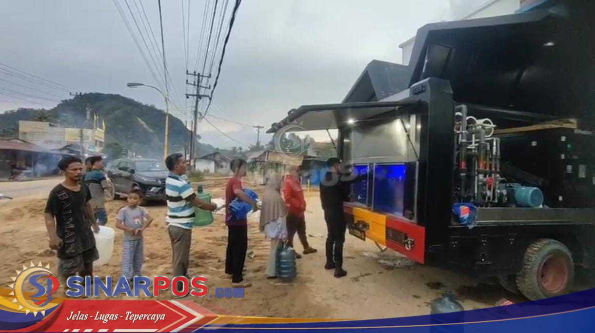 Water Treatment Sat Brimob Polda Sumut Jadi Penyelamat Krisis Air Bersih Pasca Banjir Tapanuli Tengah