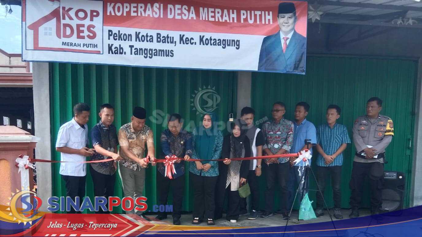 Perdana, Camat Kotaagung Adi Putra Launching Gerai Sembako KDMP Kota Batu