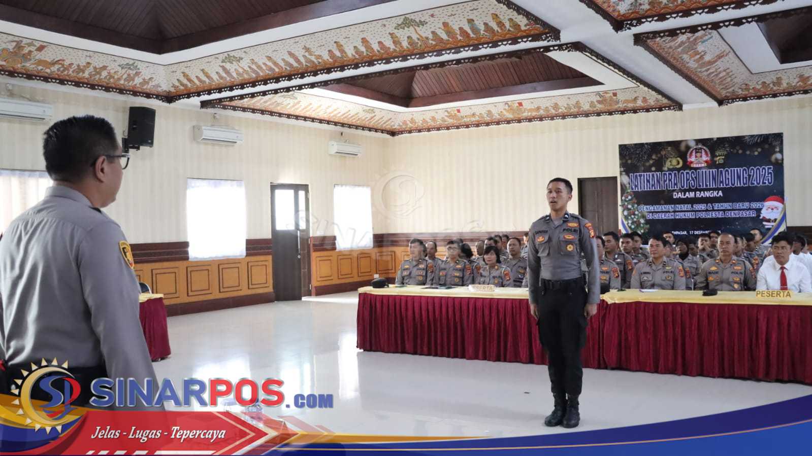 Polresta Denpasar Gelar Lat Pra Ops Lilin Agung 2025 untuk Pengamanan Natal 2025 dan Tahun Baru 2026