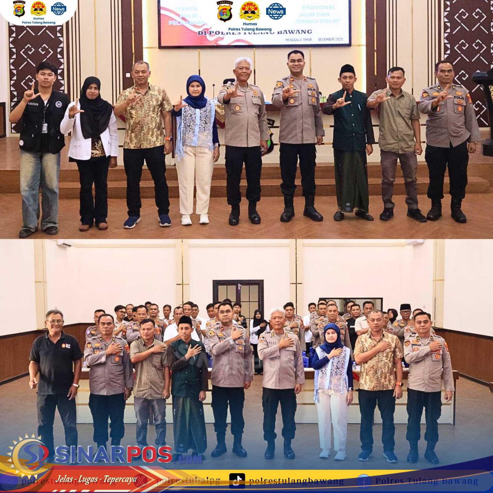 Wakapolres Tulang Bawang Dampingi Puslitbang Polri, Paparan Strategis Jadi Motor Transformasi Polri Menuju Presisi