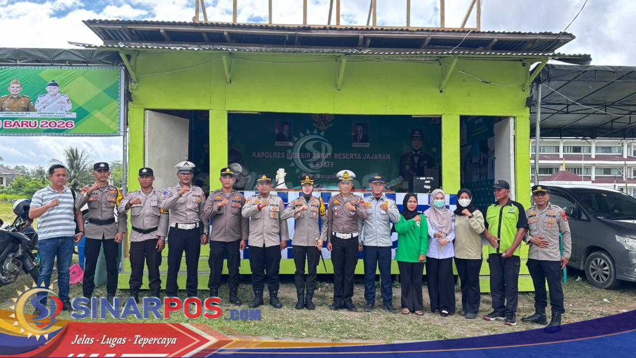 Kapolres Pesisir Barat Cek Pos Pam Tanjung Setia dan Pos Yan Krui dalam Rangka Ops Lilin Krakatau 2025