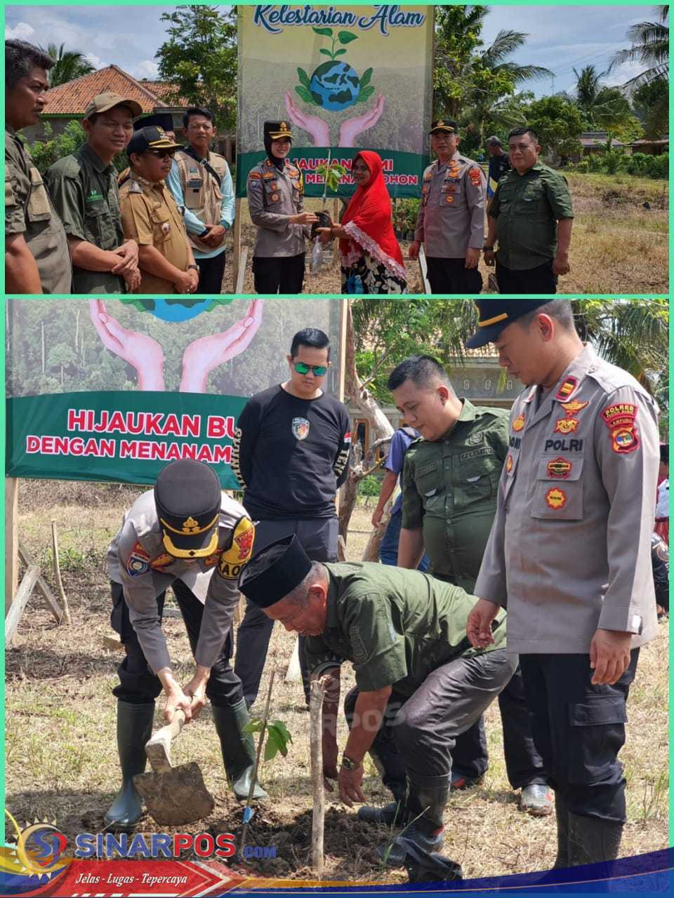Dukung Kelestarian Alam Dan Peduli Lingkungan, Polres Pesisir Barat Gelar Penanaman Pohon