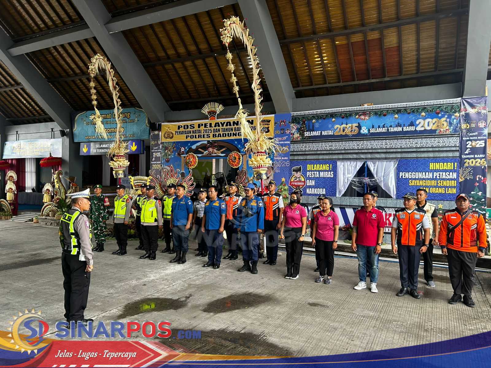 Pengamanan Nataru 2025 Dimulai, Terminal Tipe A Mengwi Jadi Pos Terpadu PAM Gabungan