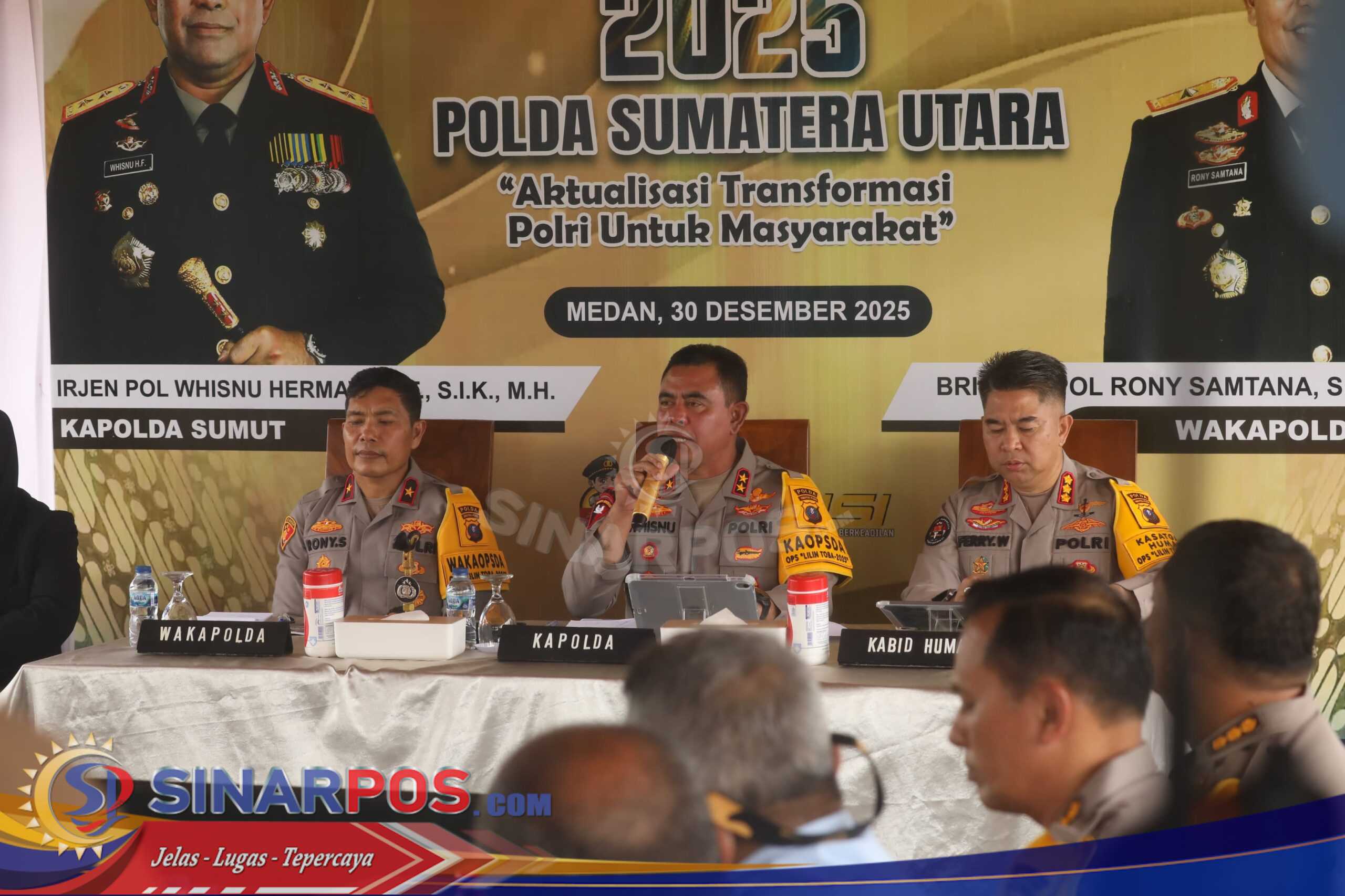 Empati di Tengah Bencana, Polda Sumut Gelar Rilis Akhir Tahun 2025 Secara Sederhana