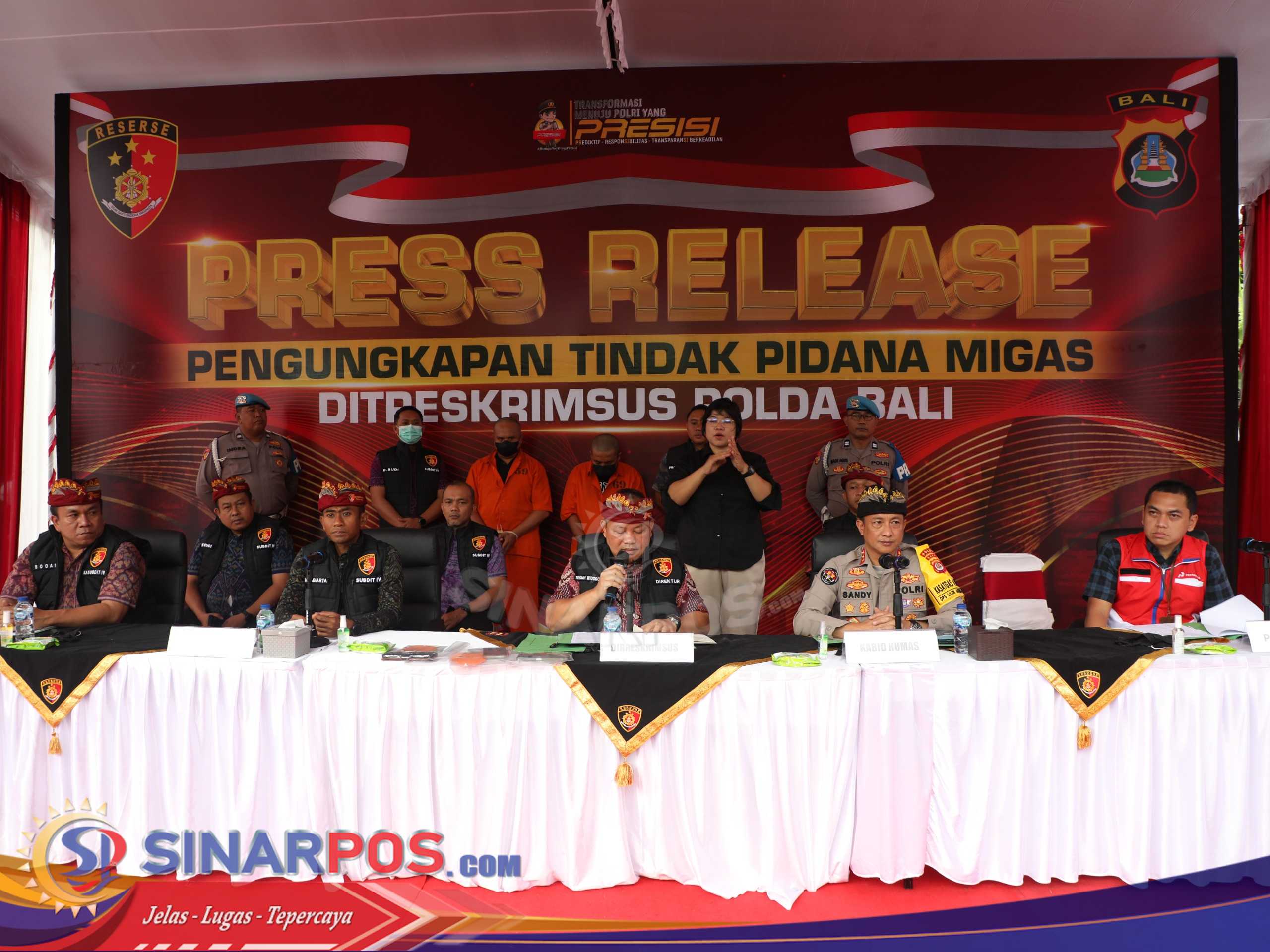 Ungkap TP Migas Bersudsidi Ditreskrimsus Polda Bali Tetapkan 5 Tersangka