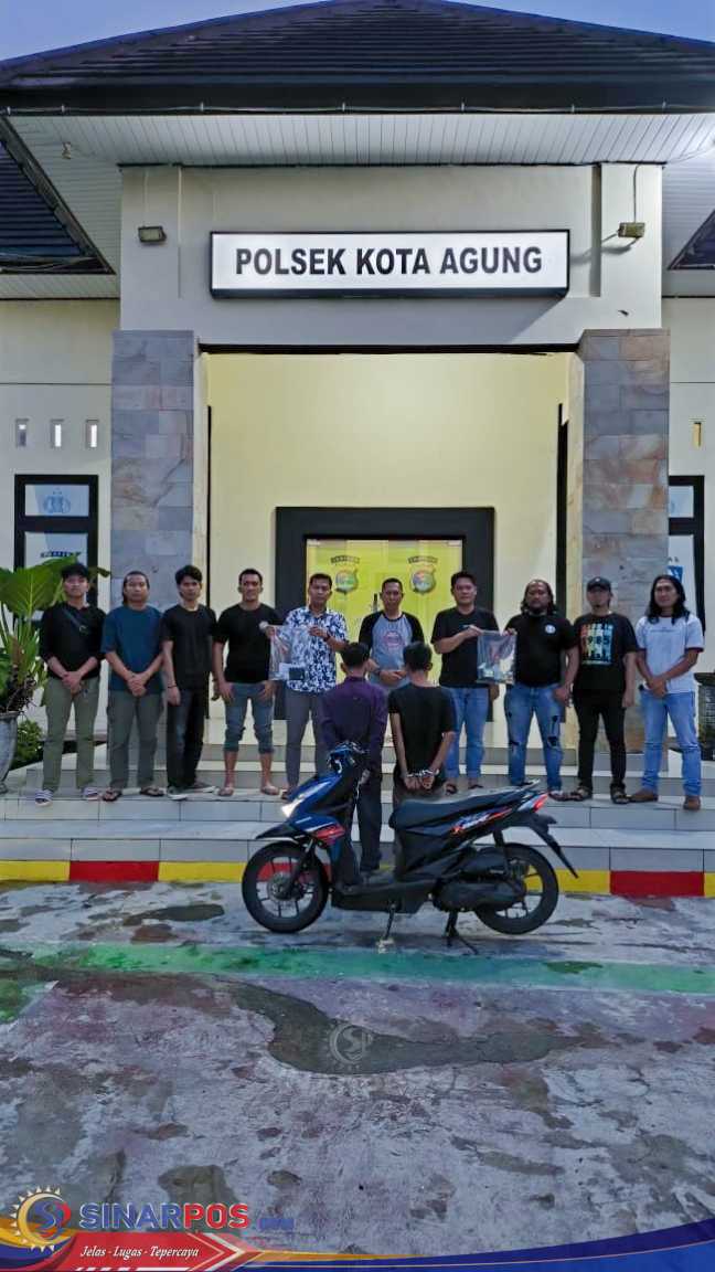 Dibantu Warga dan Tekab 308, Polsek Kota Agung Amankan Dua Pelaku Curanmor