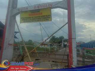 Pasca Bencana Banjir, Jembatan Titi Gantung Kota Bangun Medan Deli Nyaris Putus