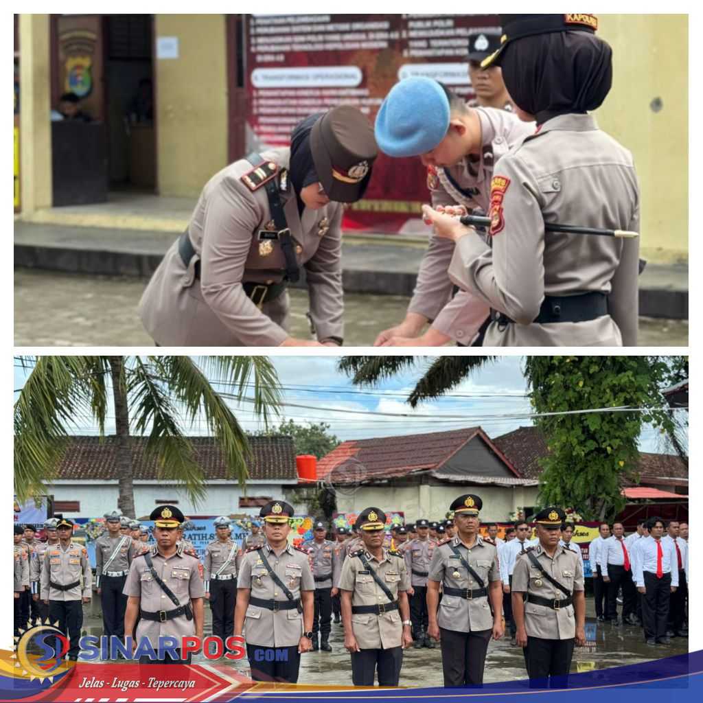 Kapolres Pesisir Barat Pimpin secara langsung Upacara Serah Terima Jabatan Pejabat Utama