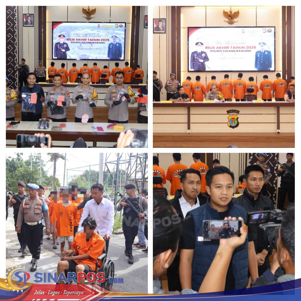 153 Kasus Dibongkar! Akhir Tahun Membara, Polres Tulang Bawang Ungkap Kejahatan dari Jalanan hingga Kejahatan Siber