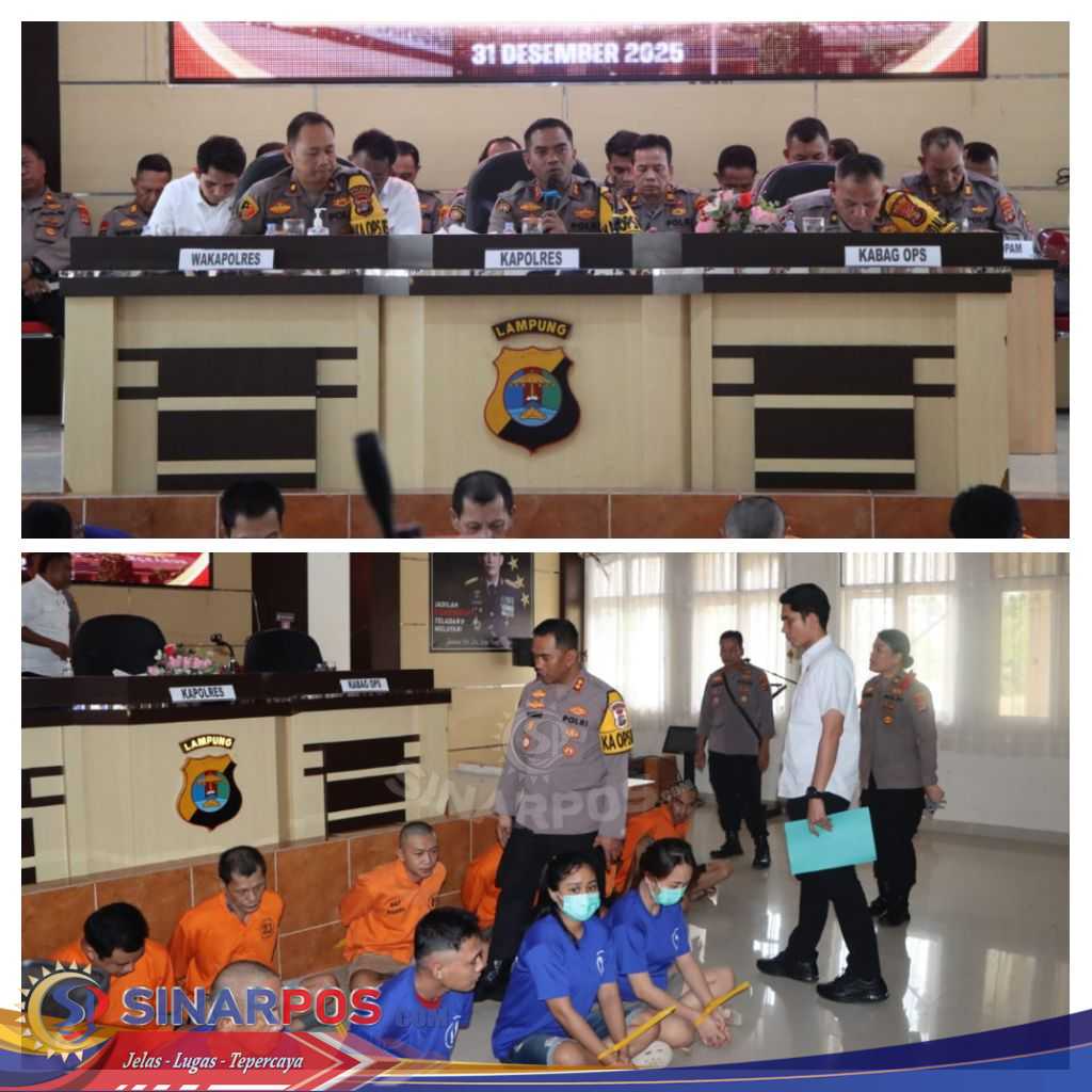 Konferensi Pers Rilis Akhir Tahun 2025, Polres Tanggamus Paparkan Capaian Kinerja dan Strategi Kamtibmas