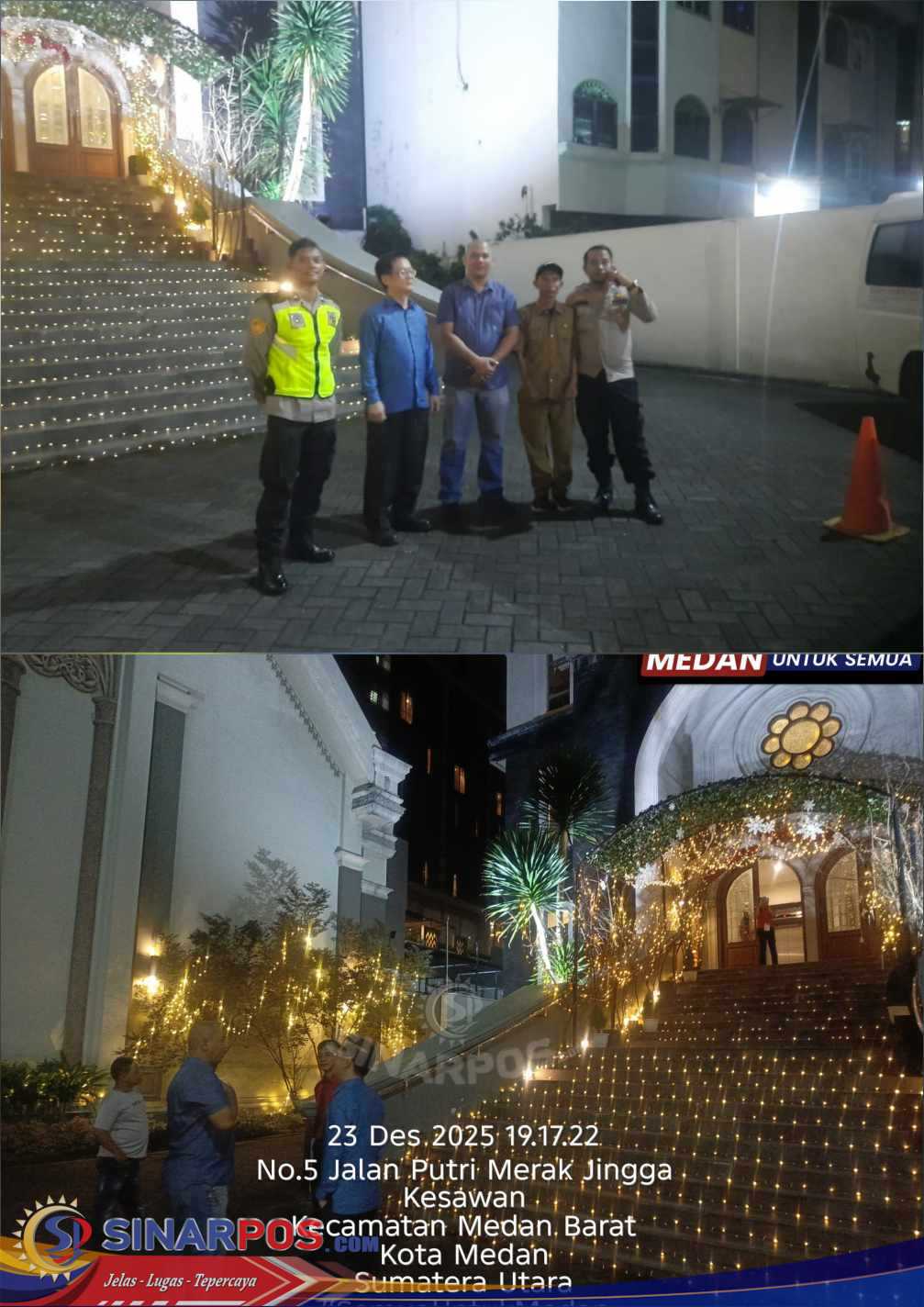 Lurah Kesawan Tinjau Gereja GMI Jemaat Gratia Pastikan Perayaan Natal di Wilayah Kesawan Aman