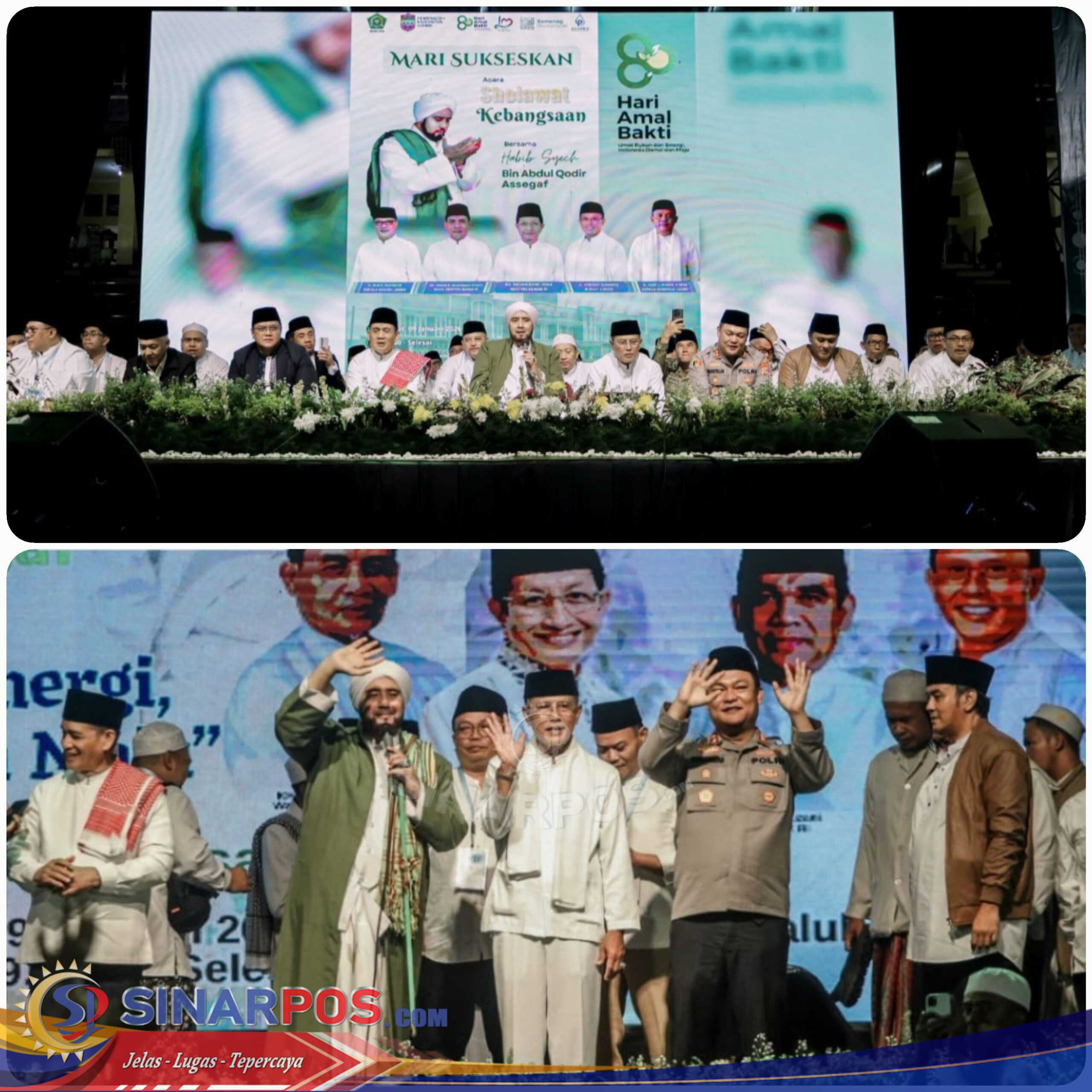 Puluhan Ribu Jemaah Padati Stadion Galuh, Sholawat Kebangsaan Bersama Habib Syech Berlangsung Khidmat