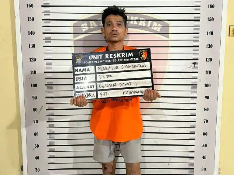 Unit Reskrim Polsek Medan Timur Tembak Residivis Pelaku Bongkar Rumah Mewah