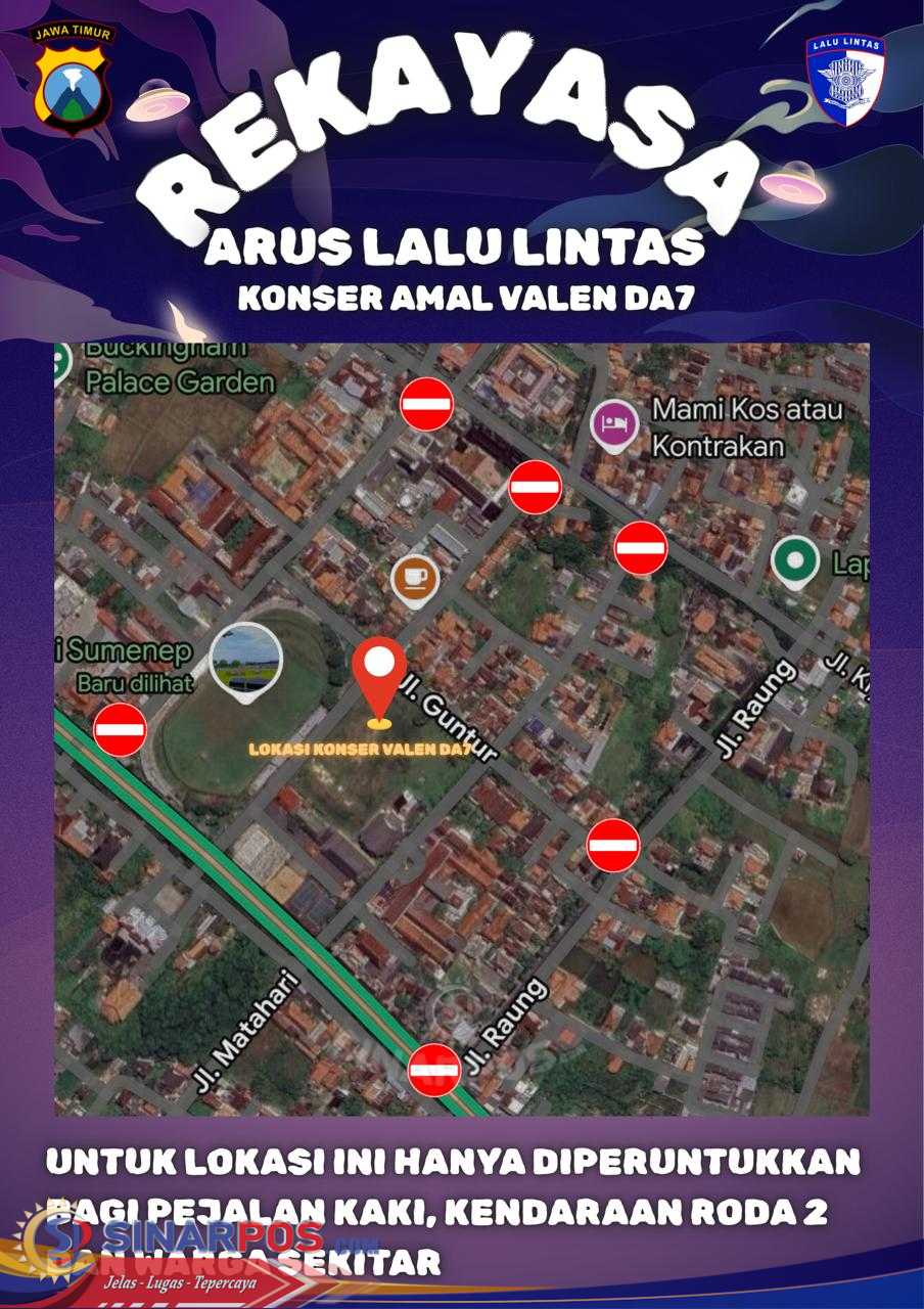 Amankan Konser Valen DA 7, Polres Sumenep Terapkan Rekayasa Lalu Lintas