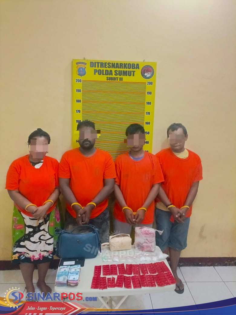 Bongkar Jaringan Sabu di Kampung Baru, Polda Sumut Amankan 4 Pelaku dan 1 Kg Narkotika