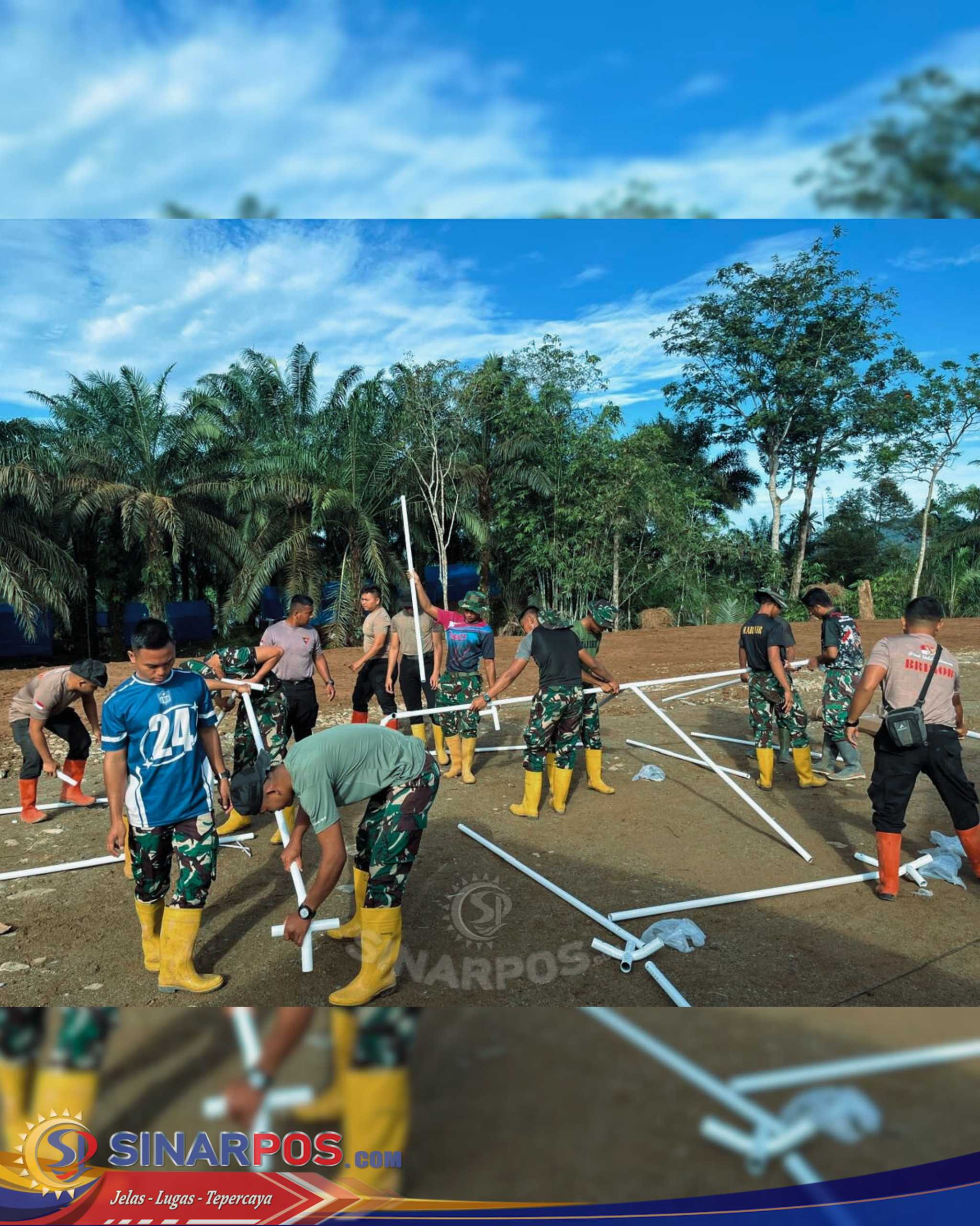 Sinergi TNI–Polri di Batang Toru, Brimob Polda Sumut Fokuskan Pemulihan Warga Terdampak Bencana