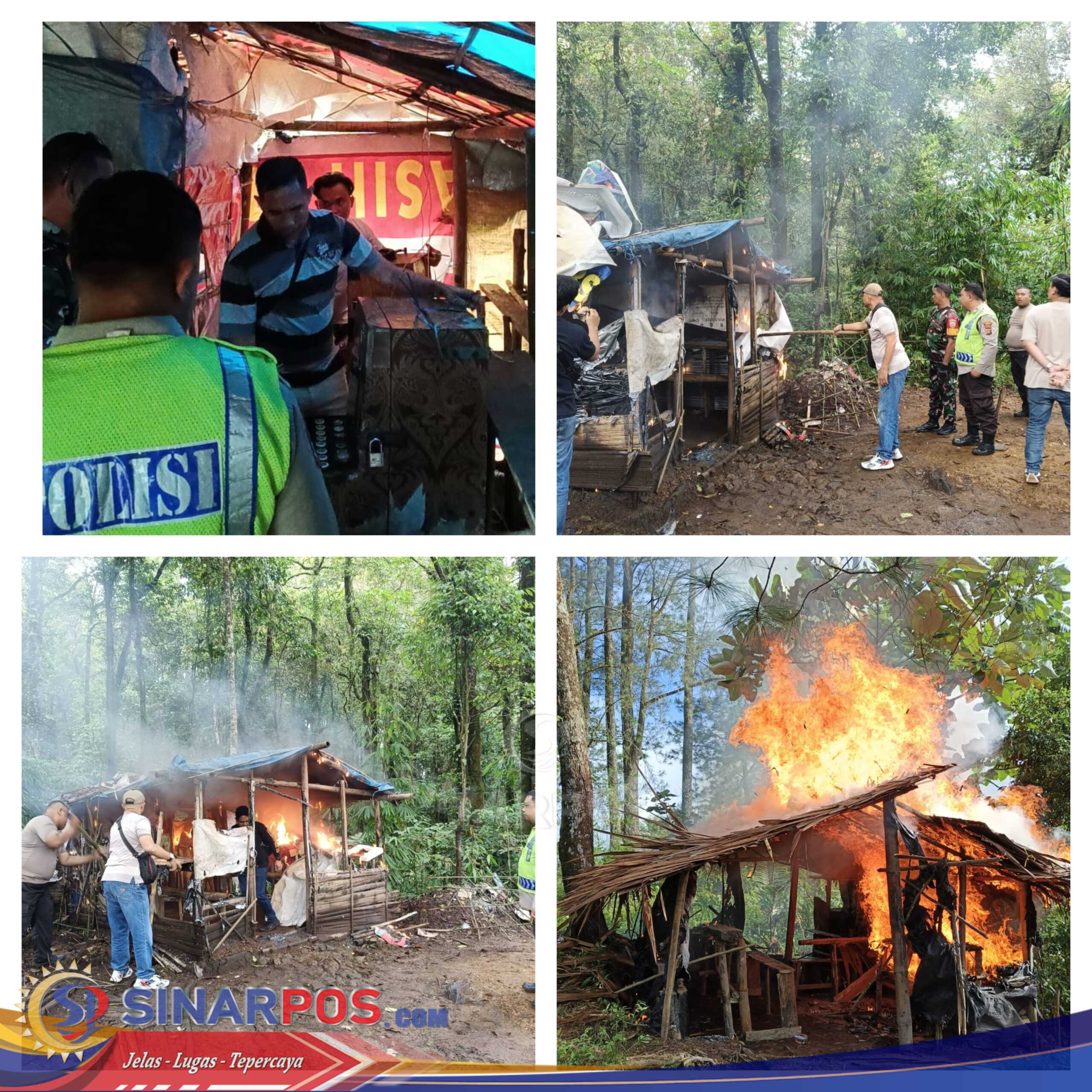 Polsek Pancur Batu Gerebek Lokasi Diduga Sarang Narkoba dan perjudian di Sibolangit