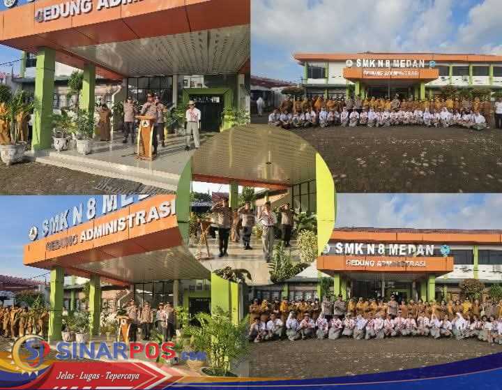 Tingkatkan Kedisiplinan dan Kesadaran Hukum Dikalangan Remaja, Kapolsek Sunggal Sambangi SMK Negeri 8 Medan