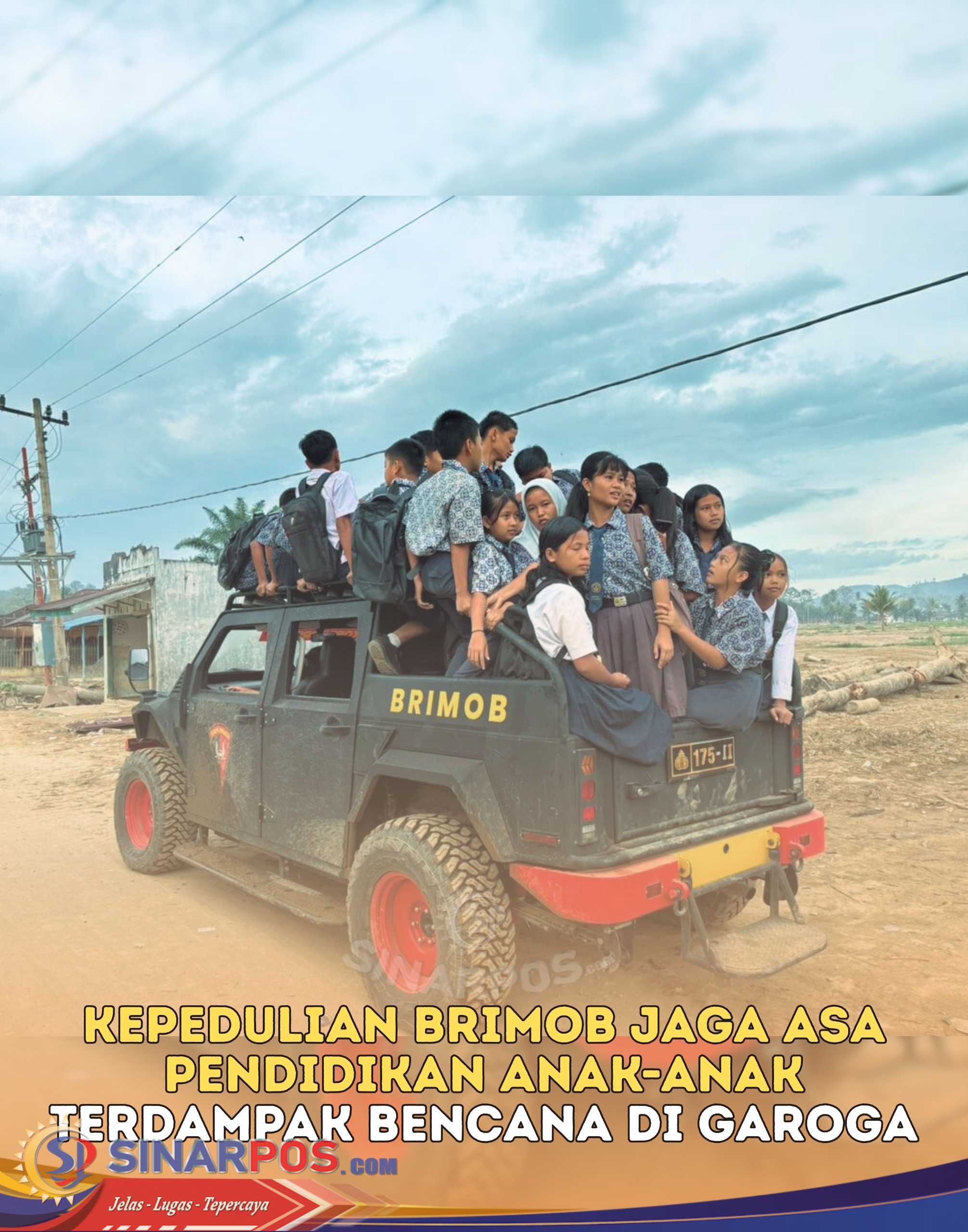 Kepedulian Brimob Jaga Asa Pendidikan Anak-anak Terdampak Bencana di Garoga