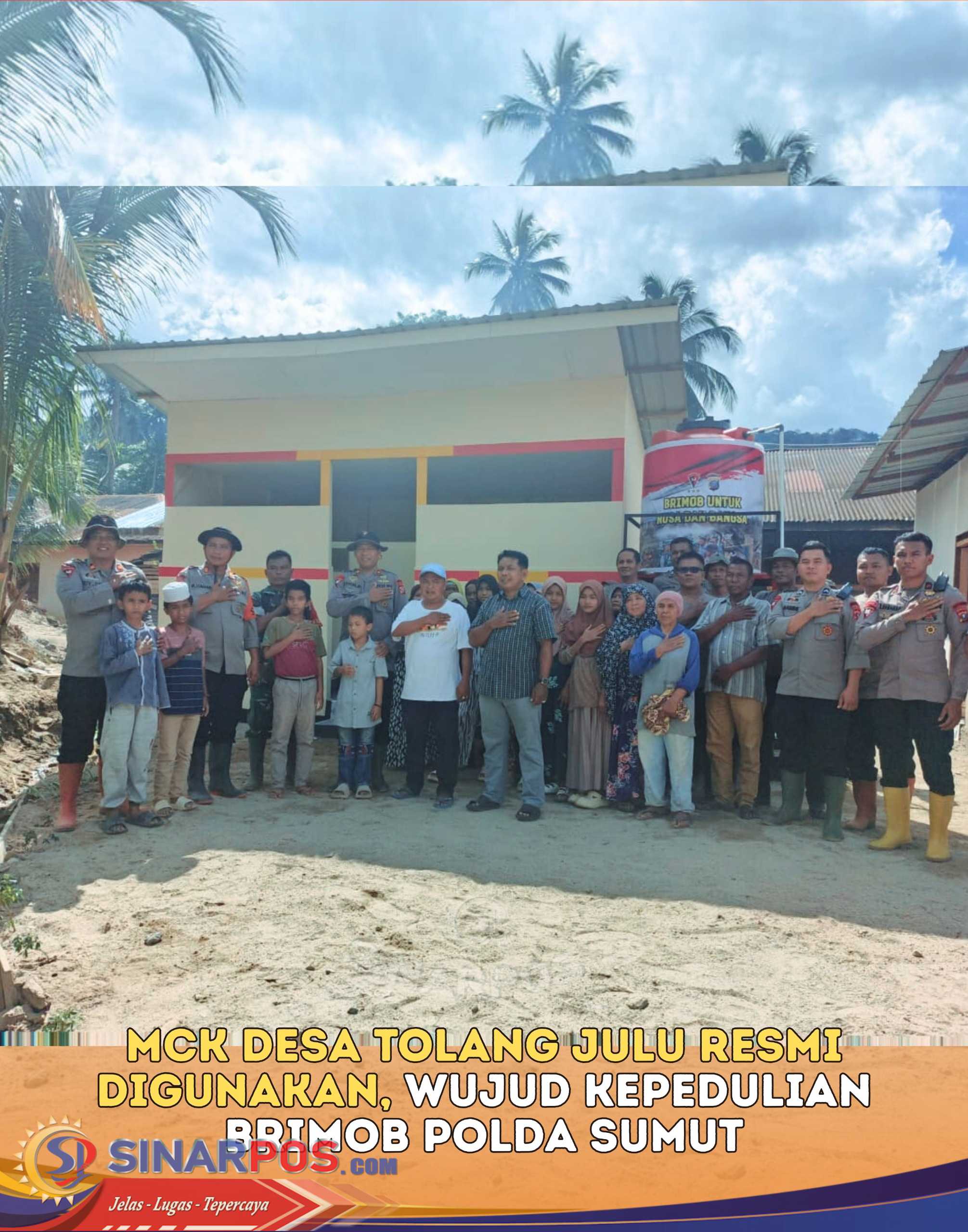 MCK Desa Tolang Julu Resmi Digunakan, Wujud Kepedulian Brimob Polda Sumut