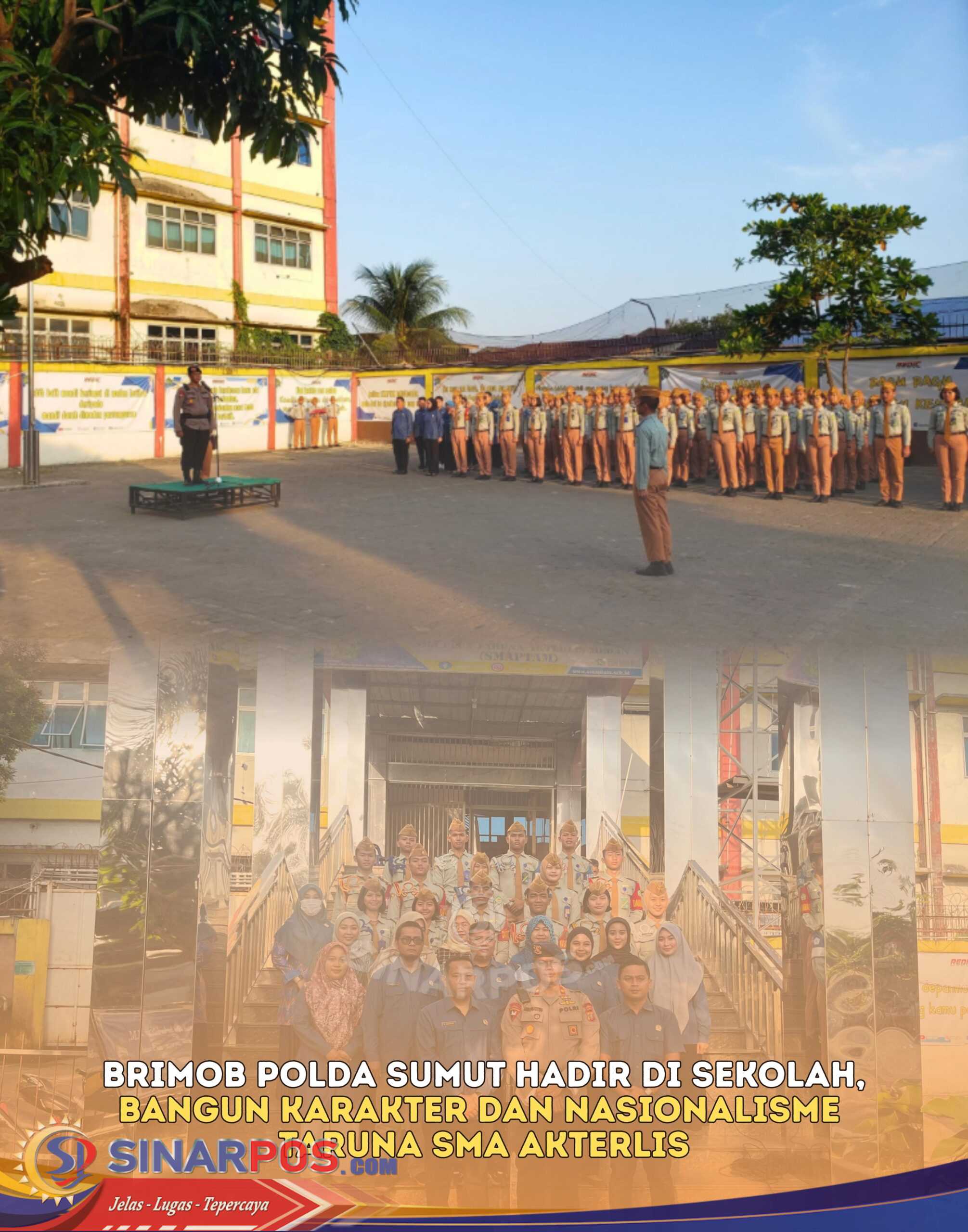 Brimob Polda Sumut Hadir di Sekolah, Bangun Karakter dan Nasionalisme Taruna SMA Akterlis