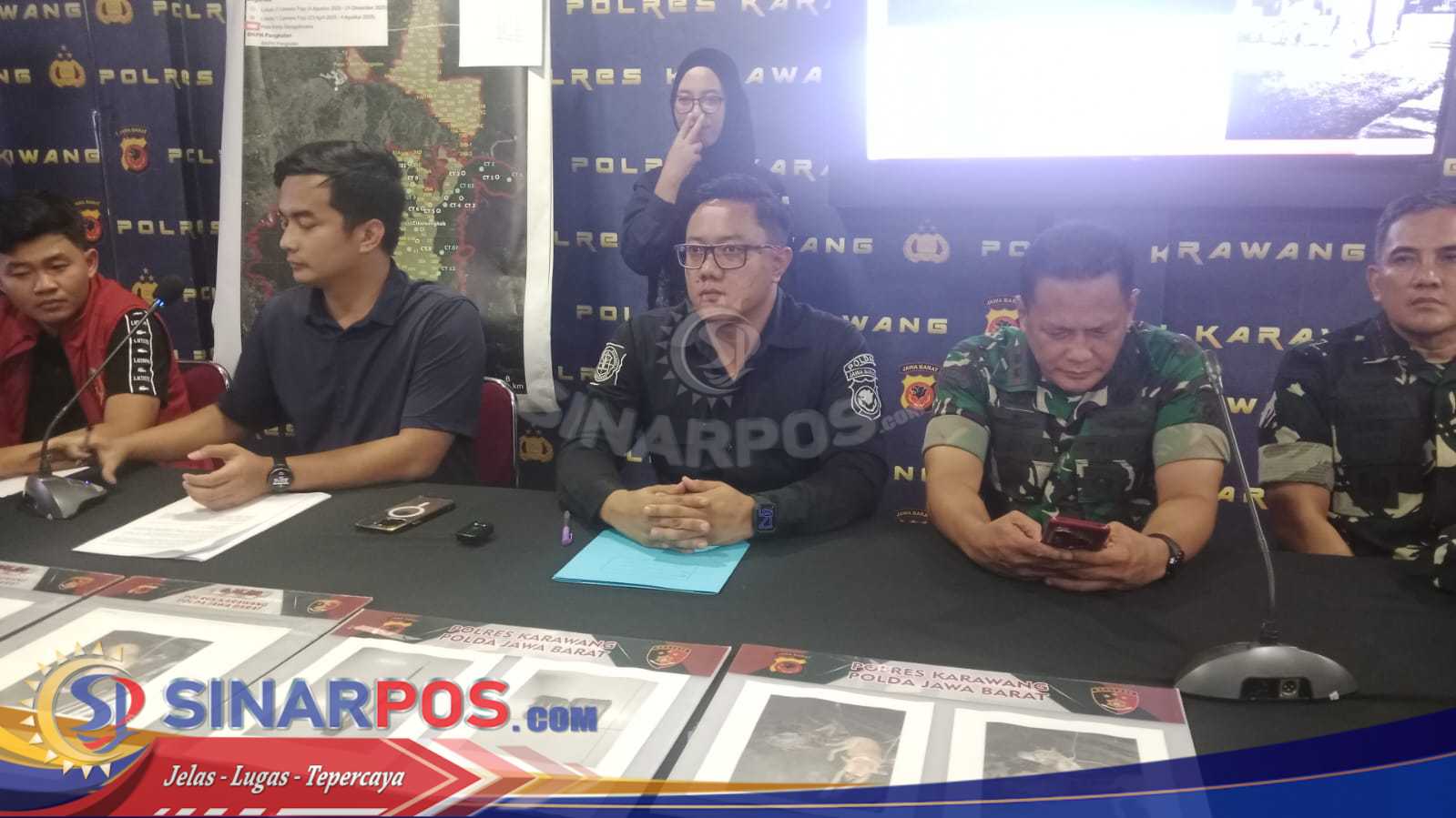 Polres Karawang Gelar Press Rilis Terkait Dugaan Tindak Pidana Perburuan Satwa Liar di Purwakarta