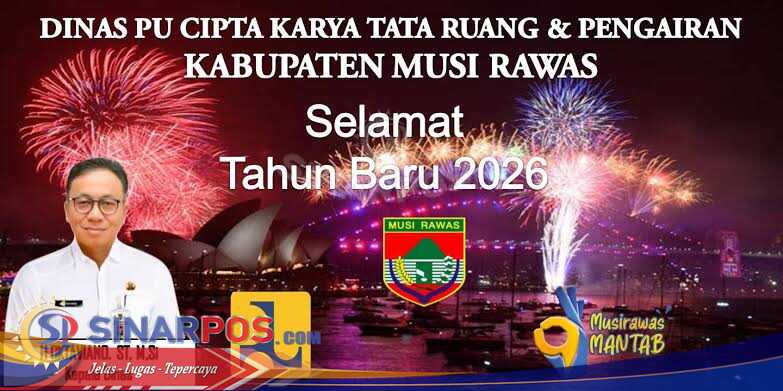 Kepala Dinas PU ciptakaria mengucap kan Selamat tahun baru 2026