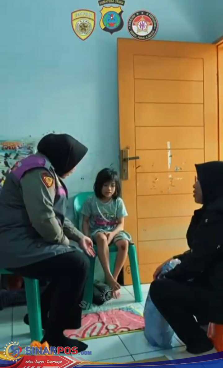 Polda Sumut Berikan Dukungan Psikososial kepada Anak Korban Peristiwa Pencurian di Medan Marelan