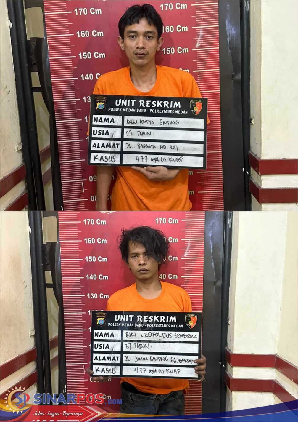 Tim Reskrim Polsek Medan Baru Berhasil Ringkus 2 Pelaku Maling di Citra Garden