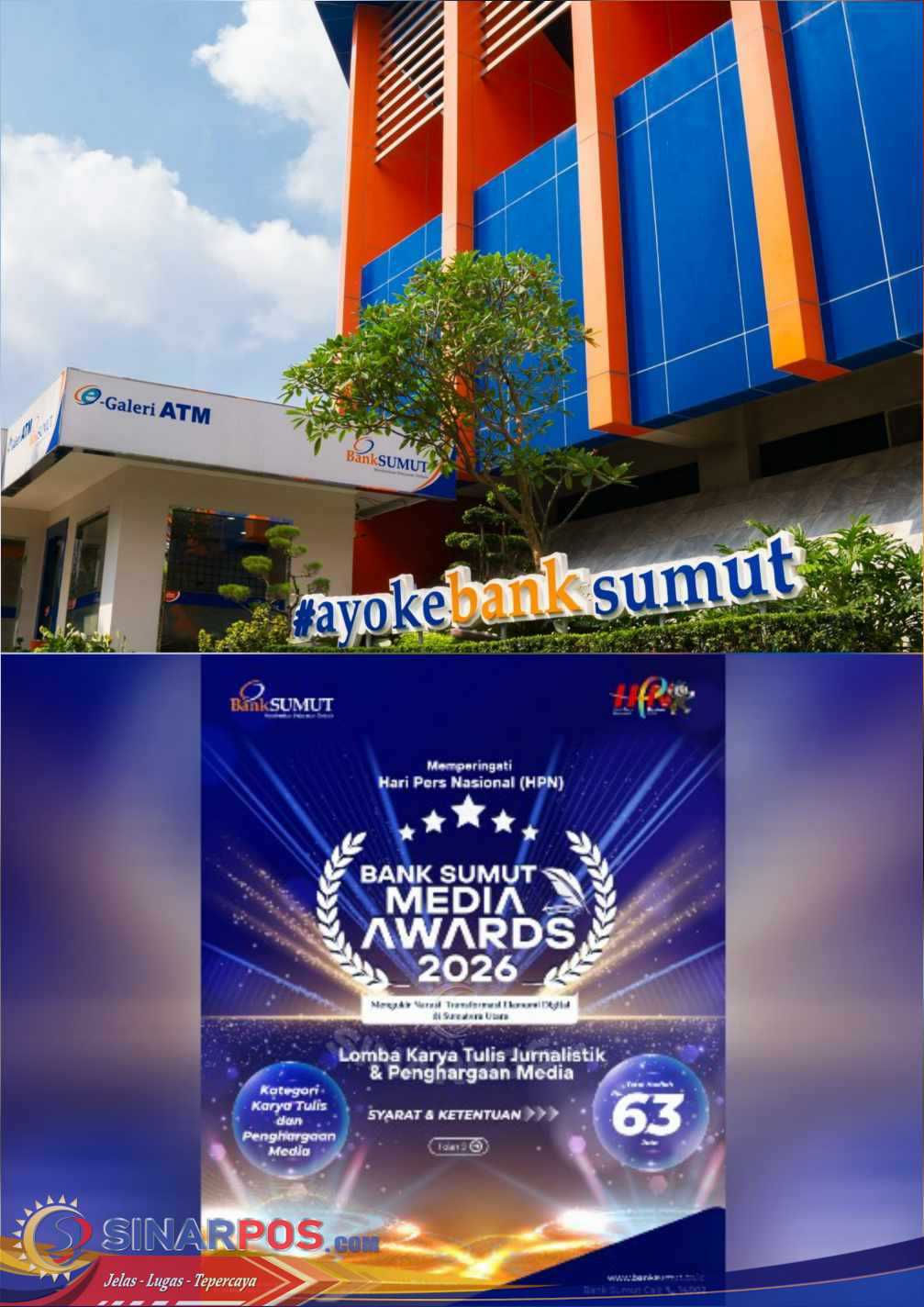 Peringati HPN 2026!! Bank Sumut Gelar Lomba Karya Tulis dan Media Award Total Hadiah Rp63 Juta
