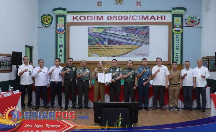 Bertempat Di Markas Komando Distrik Militer (KODIM) 0609 Cimahi Pemerintah Kota Cimahi Beserta Pemerintah Propinsi Jawa Barat Gelar Rapat koordinasi Lanjutan Persiapan Pembangunan Underpass