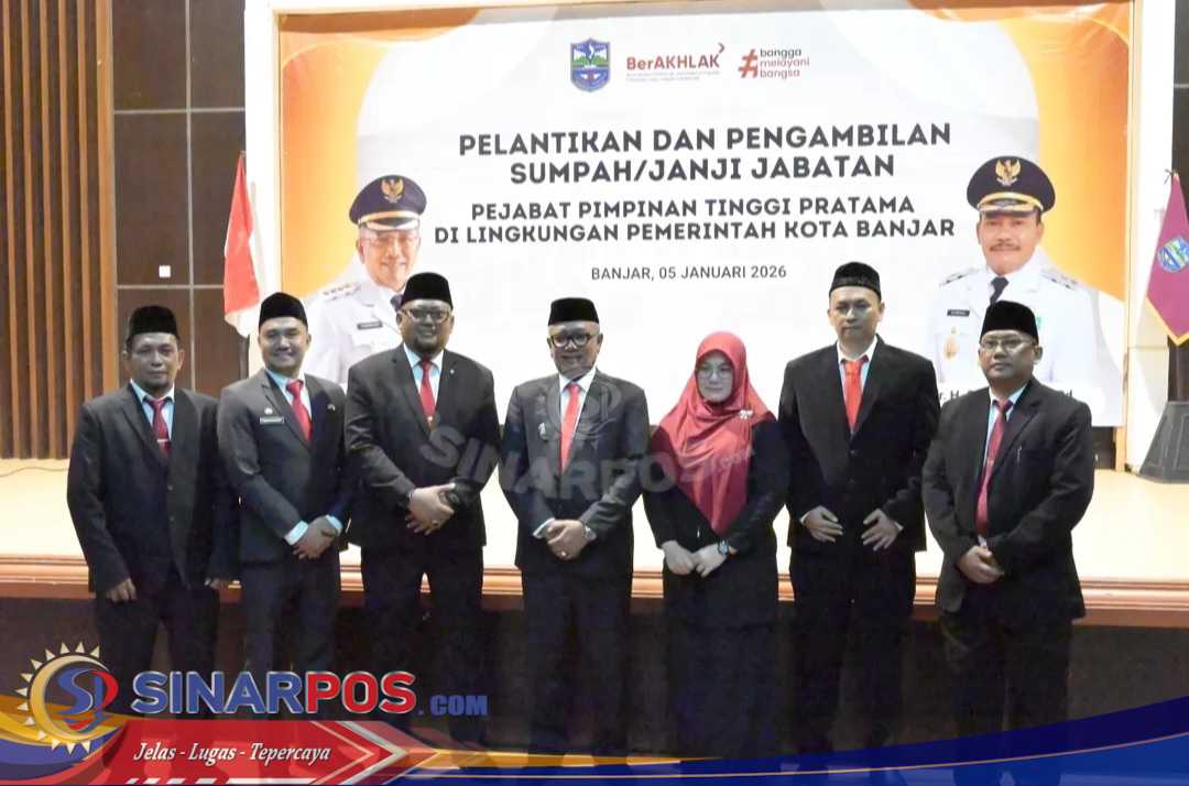 Wali Kota Banjar Lantik Lima Pejabat Pimpinan Tinggi Pratama