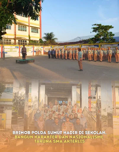 Brimob Polda Sumut Hadir di Sekolah, Bangun Karakter dan Nasionalisme Taruna SMA Akterlis