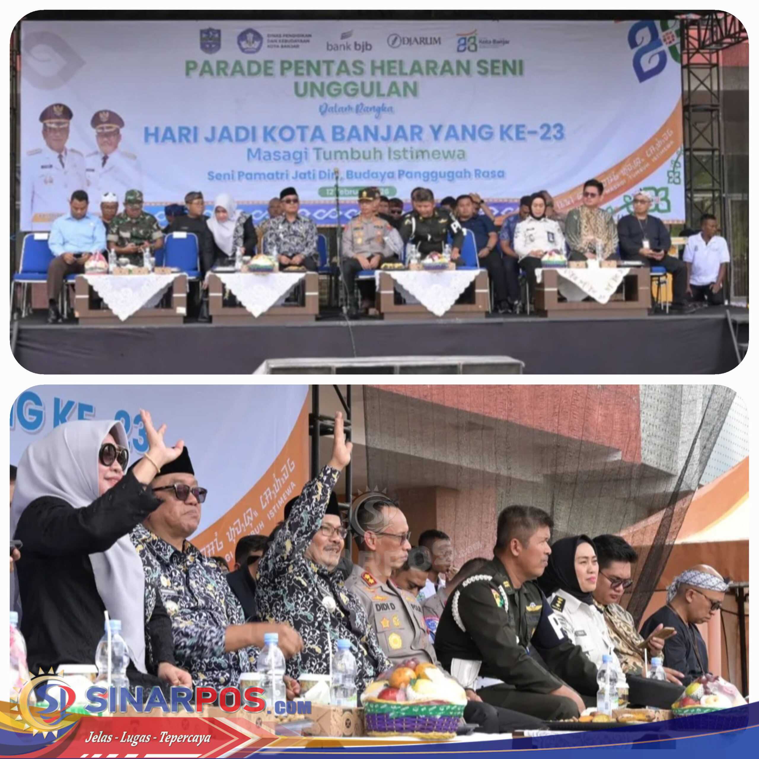 Parade Pentas Helaran Seni Unggulan Semarakkan Hari Jadi ke-23 Kota Banjar, “Masagi Tumbuh Istimewa”