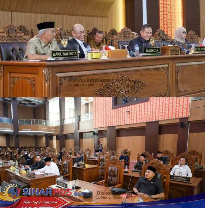 Wali Kota Lubuk Linggau Hadiri Paripurna DPRD, Sampaikan 1 Raperda Usulan Pemkot dan 5 Raperda Inisiatif DPRD