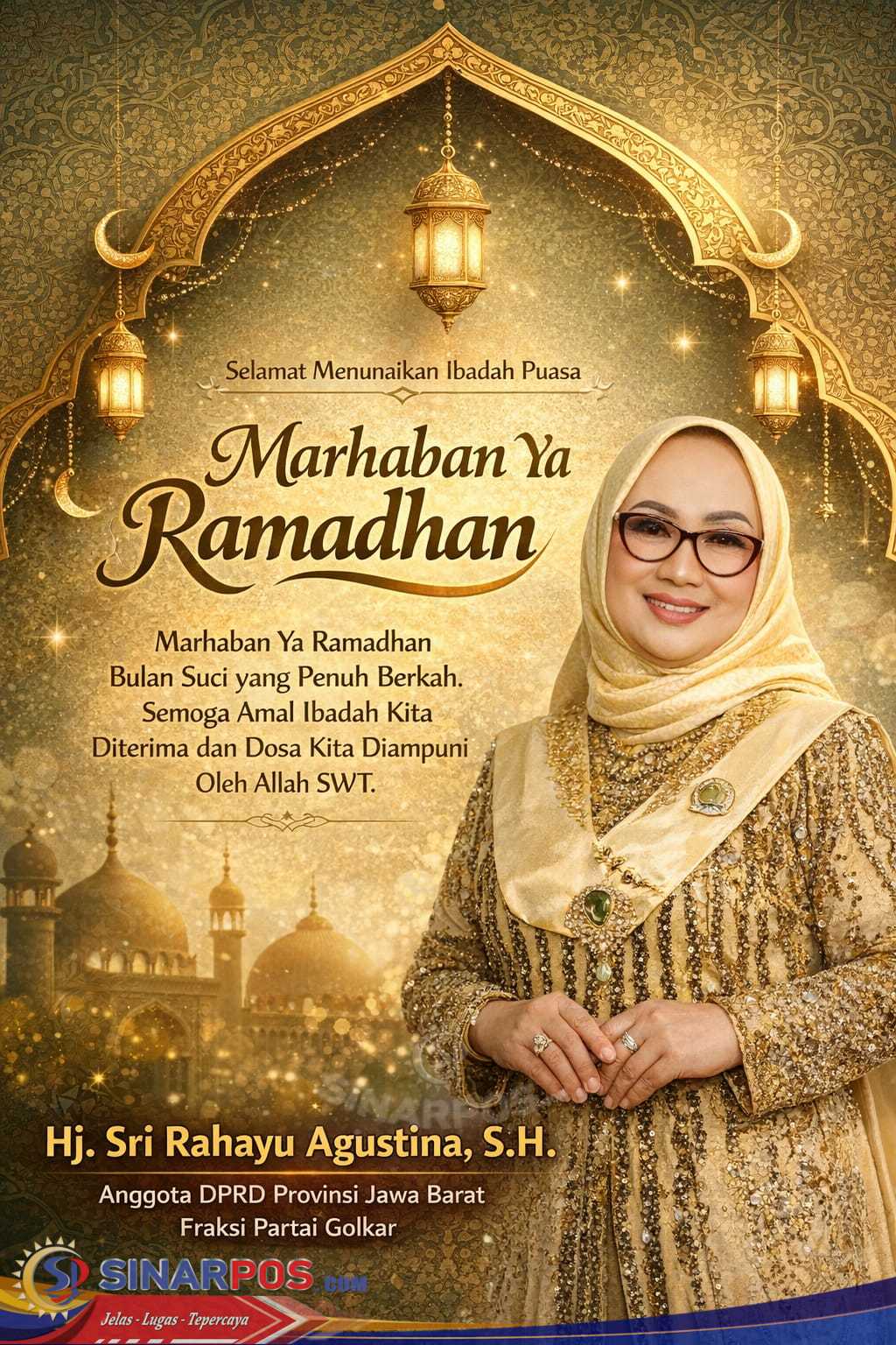 Sambut Ramadhan 1447 H, Hj. Sri Rahayu Agustina, S.H. Sampaikan Ucapan Marhaban Ya Ramadhan