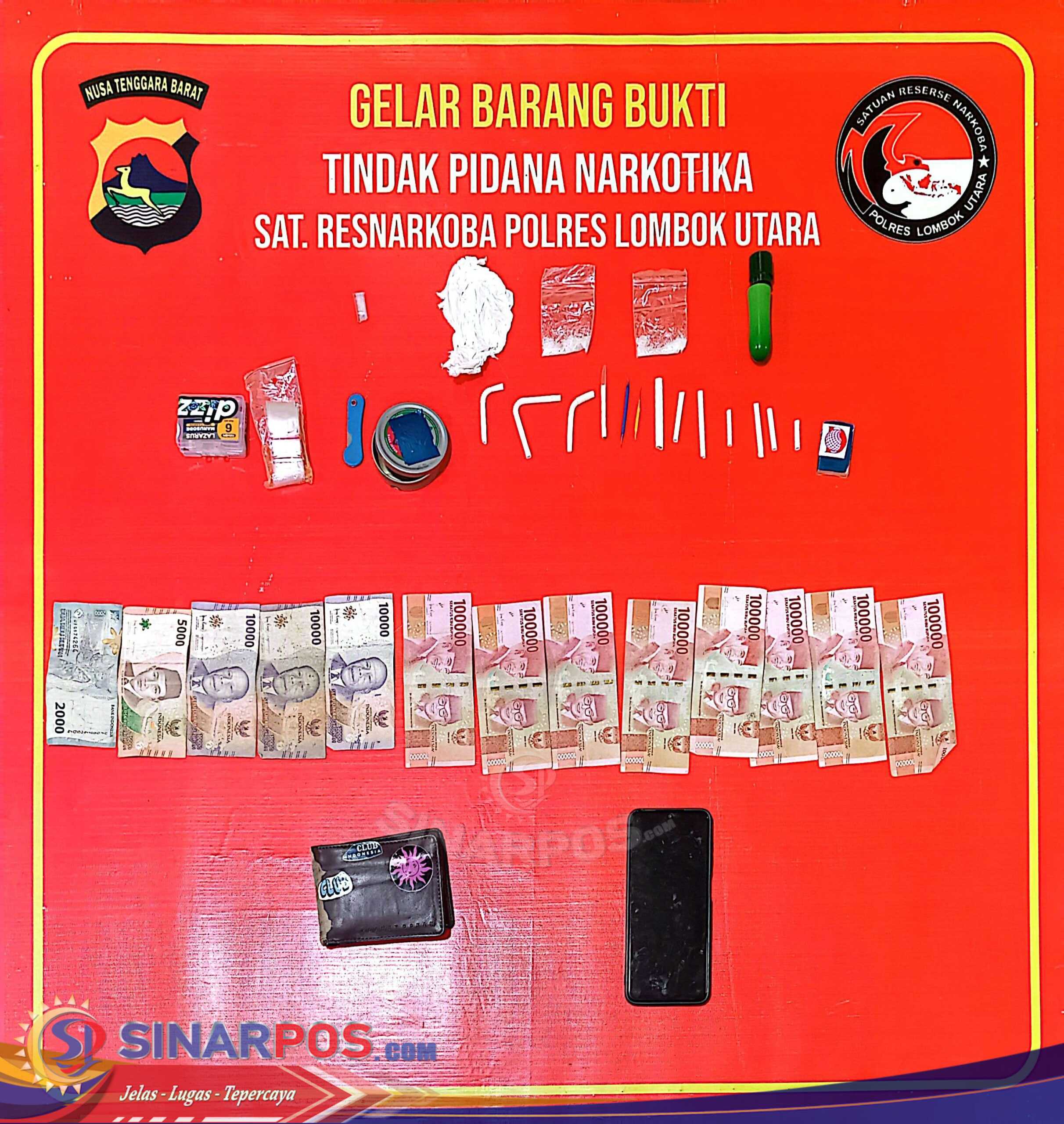 Polres Lombok Utara Bongkar Jaringan Sabu di Bayan, Dua Diduga Pengedar Terancam Seumur Hidup