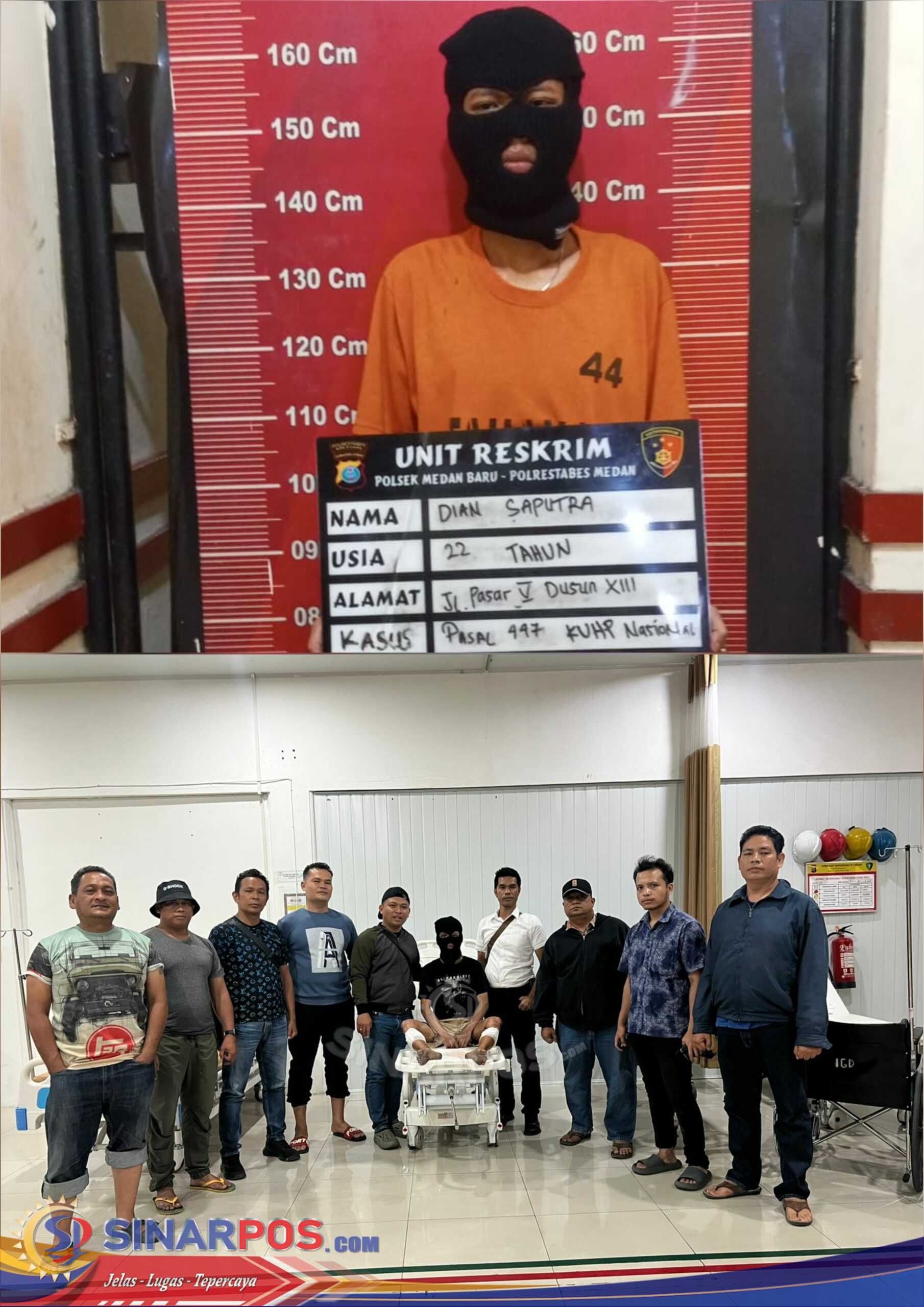 18 Kali Beraksi!! Polsek Medan Baru Ringkus dan Tembak Kaki Maling Motor di Parkiran Plaza Medan Fair