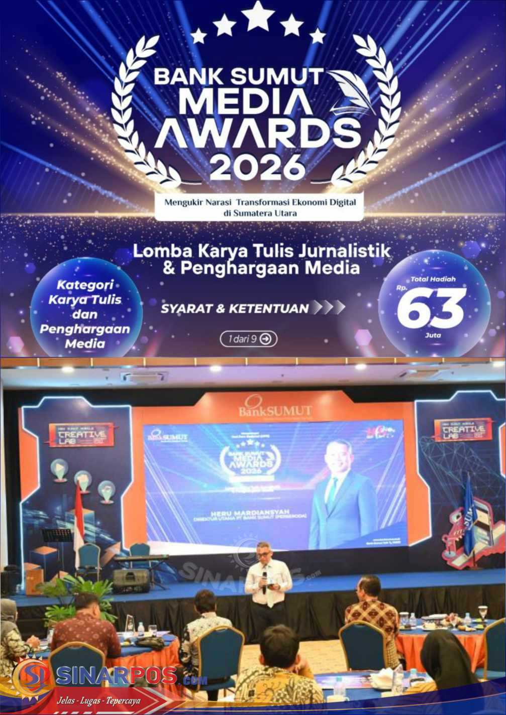 HPN 2026!! Melalui Media Award dan Lomba Karya Tulis Jurnalistik, Bank Sumut Apresiasi Peran Pers