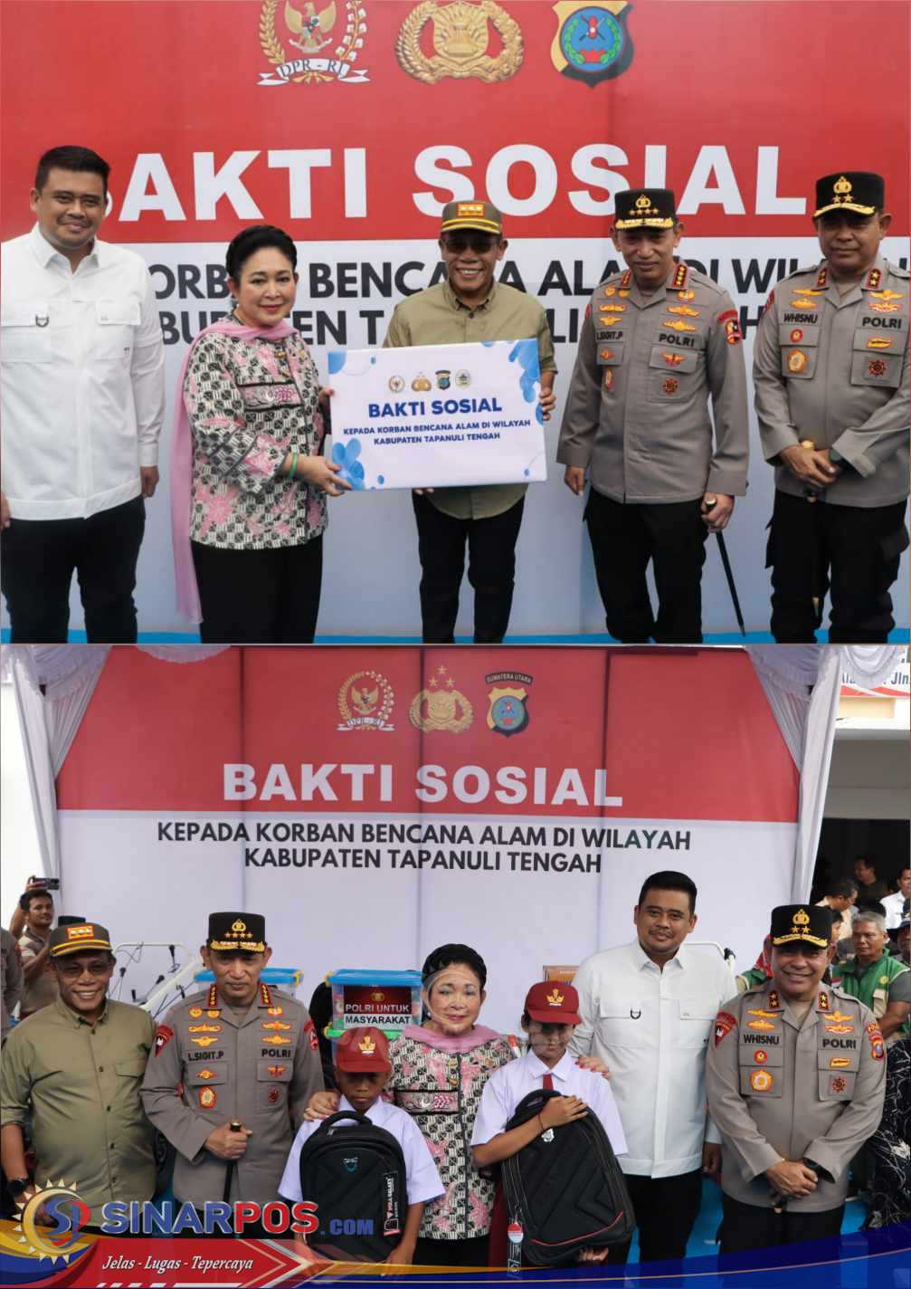 Kapolri dan Ketua Komisi IV DPR RI Salurkan 16 Truk Bantuan untuk Korban Bencana di Tapanuli Tengah