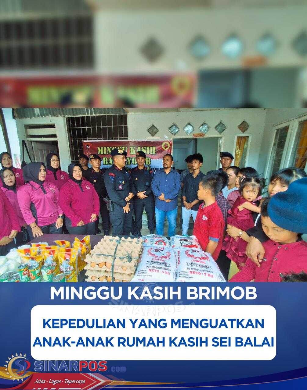 Minggu Kasih Brimob: Kepedulian yang Menguatkan Anak-Anak Rumah Kasih Sei Balai