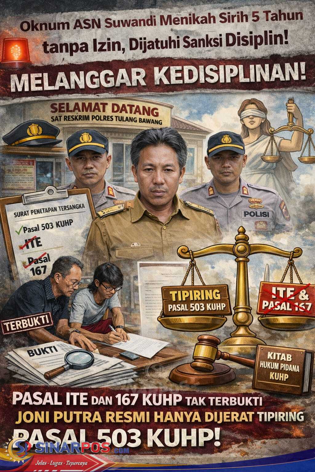 Fakta Hukum vs Dramatisasi Pasal: Surat Penetapan Tersangka Joni Putra Buktikan Narasi ITE dan Pelanggaran Hak Milik Tidak Terbukti