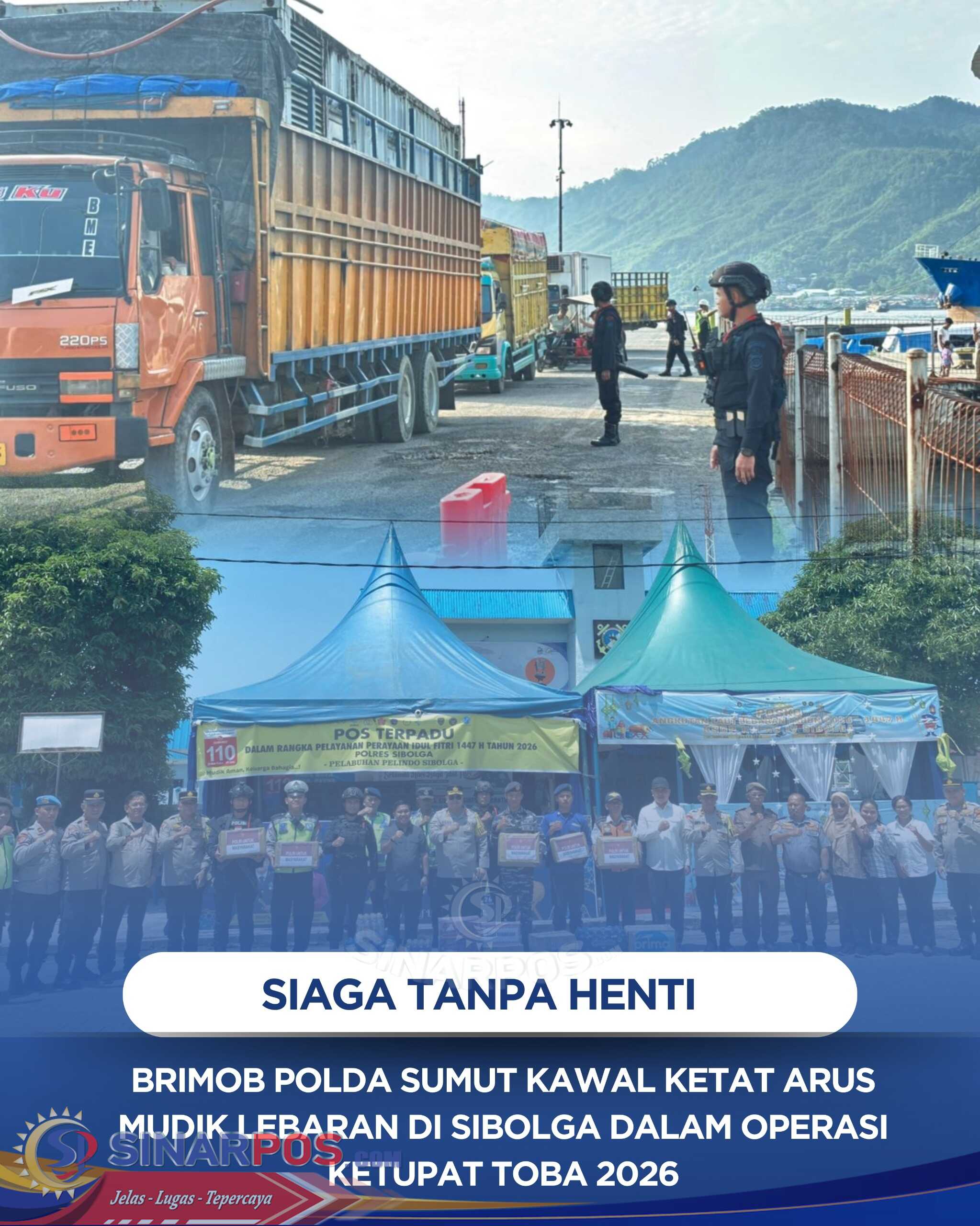 Siaga Tanpa Henti! Brimob Polda Sumut Kawal Ketat Arus Mudik Lebaran di Sibolga dalam Operasi Ketupat Toba 2026