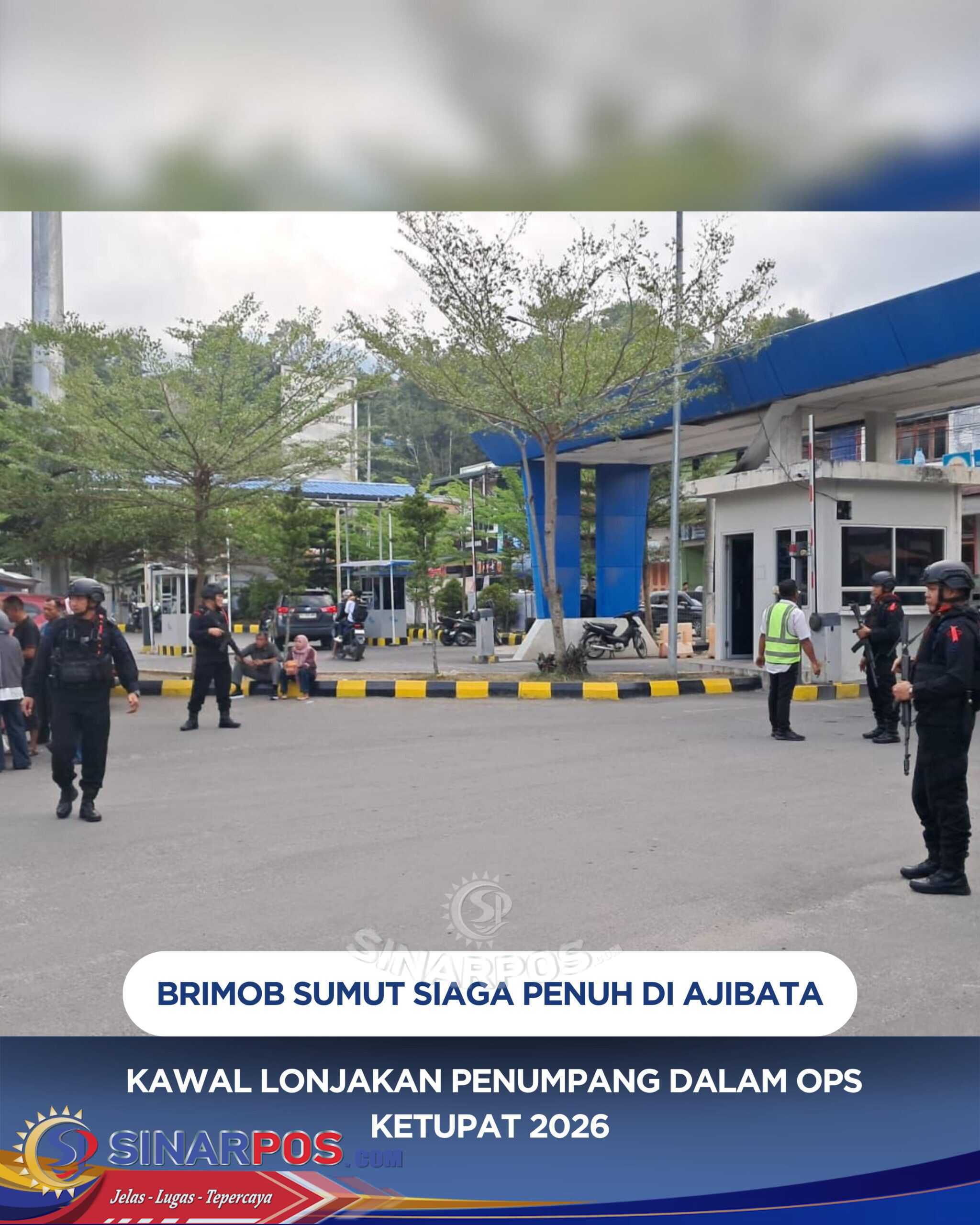 Brimob Sumut Siaga Penuh di Ajibata, Kawal Lonjakan Penumpang dalam Ops Ketupat 2026