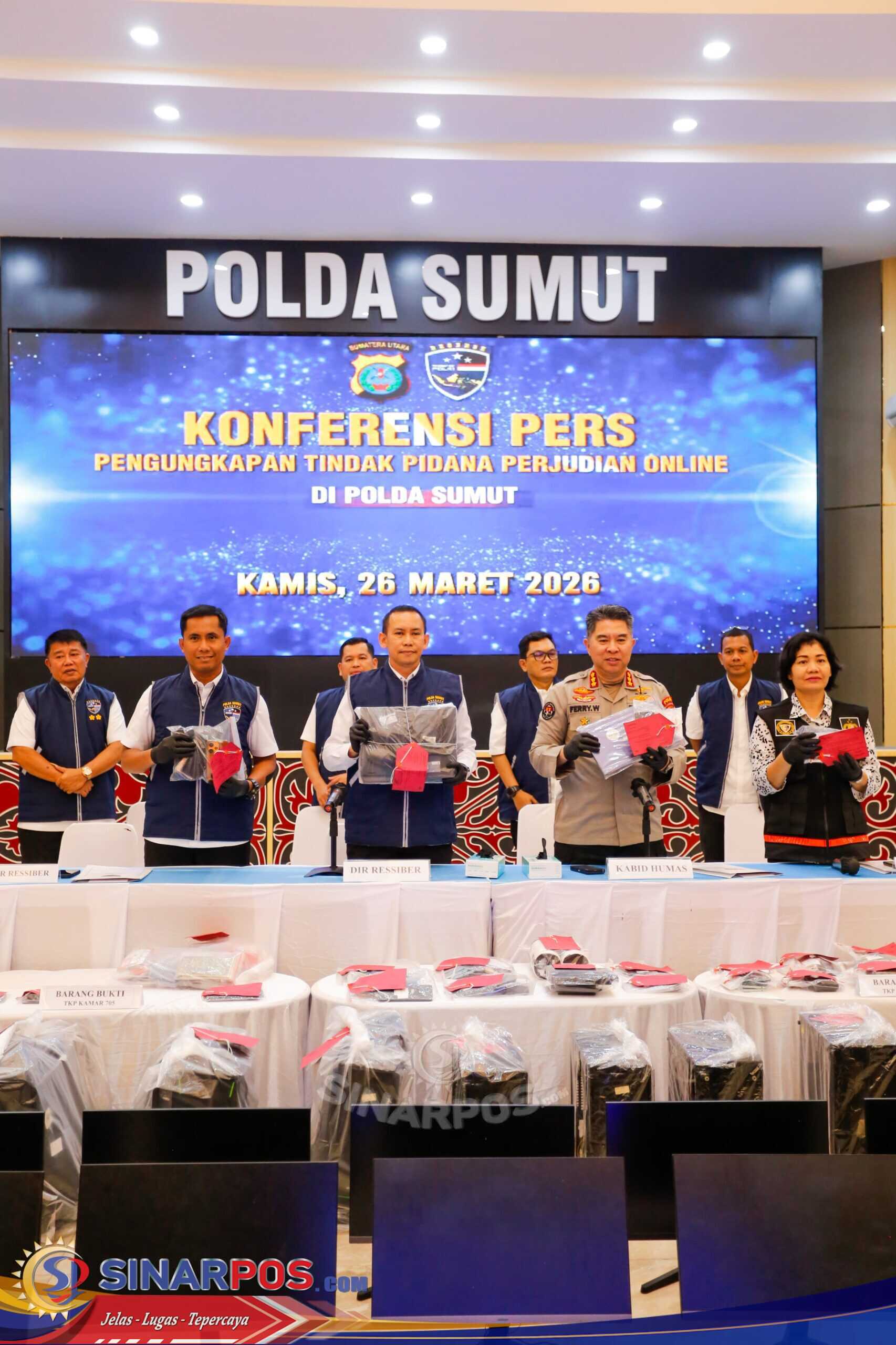 Judi Online di Medan Raup Omzet Diduga Rp7 Miliar, Polda Sumut Sita Puluhan Perangkat dan Rekening