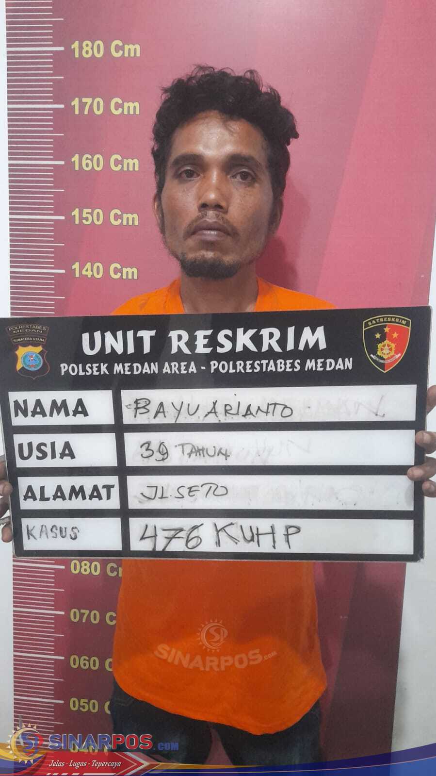 Bongkar Rumah Tetangganya Sendiri, Unit Reskrim Polsek Medan Area Gerak Cepat Ringkus Residivis di Warnet Jalan Bromo