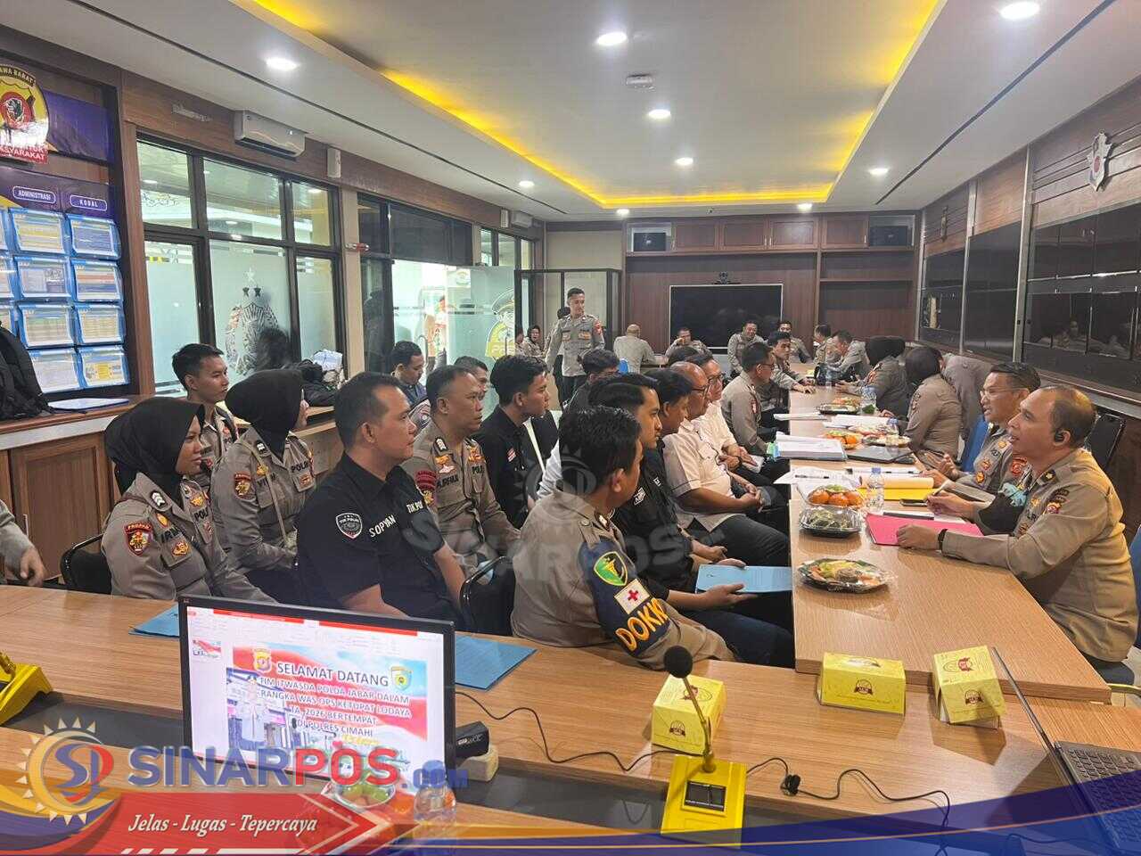 Polres Purwakarta Ikuti Pengawasan Operasi Ketupat Lodaya 2026 di Polres Cimahi oleh Tim Itwasda Polda Jabar